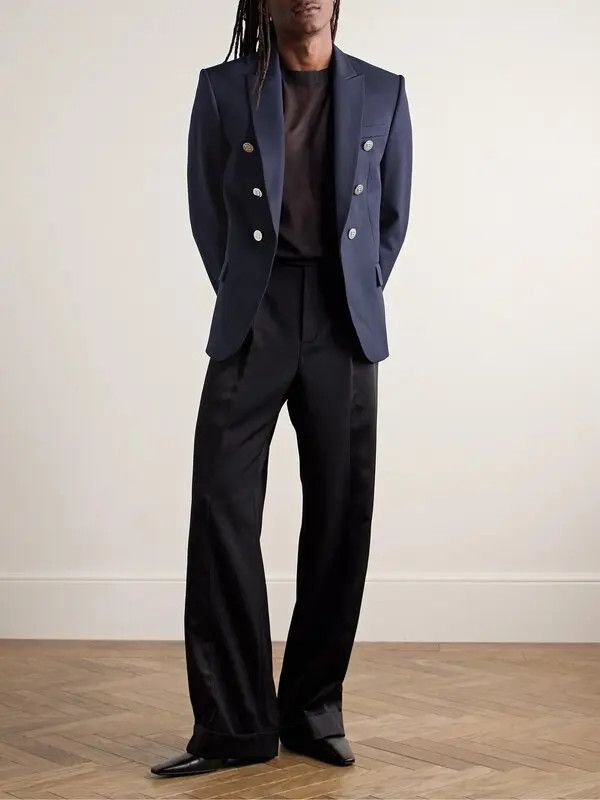 Balmain o1y0426 Blazer in Midnight Blue Size US M / EU 48-50 / 2 - 5 Thumbnail