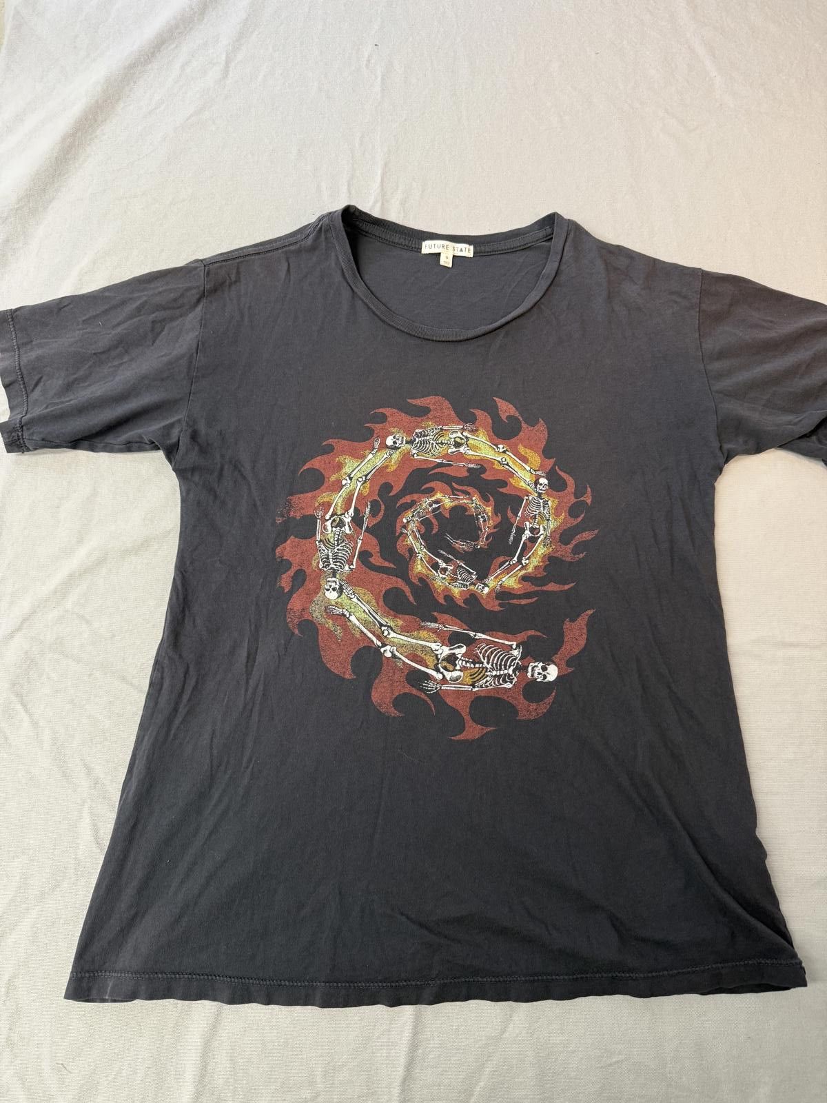 Urban Outfitters Future State Spiral Skeleton T-shirt Urban Outfitters Tee -S Size S / US 4 / IT 40 - 1 Thumbnail