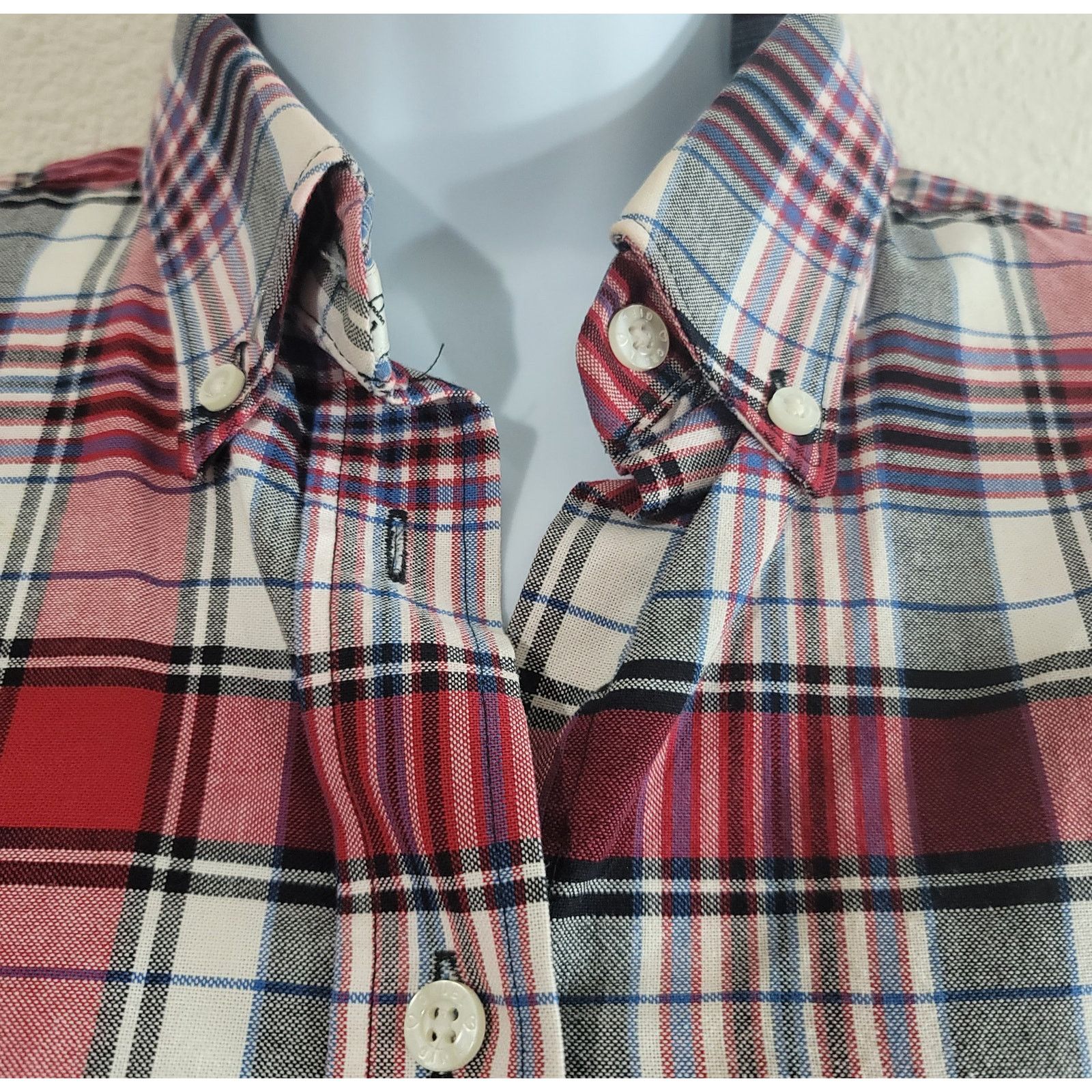 Other Cruel Girl Red White Blue Plaid Button Up Top Medium Size M / US 6-8 / IT 42-44 - 2 Thumbnail