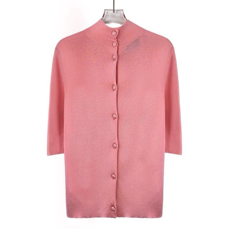 Prada Prada Pink Bow Silk High Neck TShirt-2506 Size M / US 6-8 / IT 42-44 - 2 Thumbnail