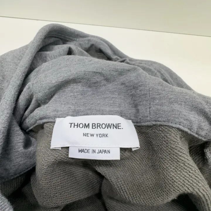 Thom Browne Thom Browne Classic Gray Hoodie with Stripes -2507 Size US M / EU 48-50 / 2 - 1 Thumbnail