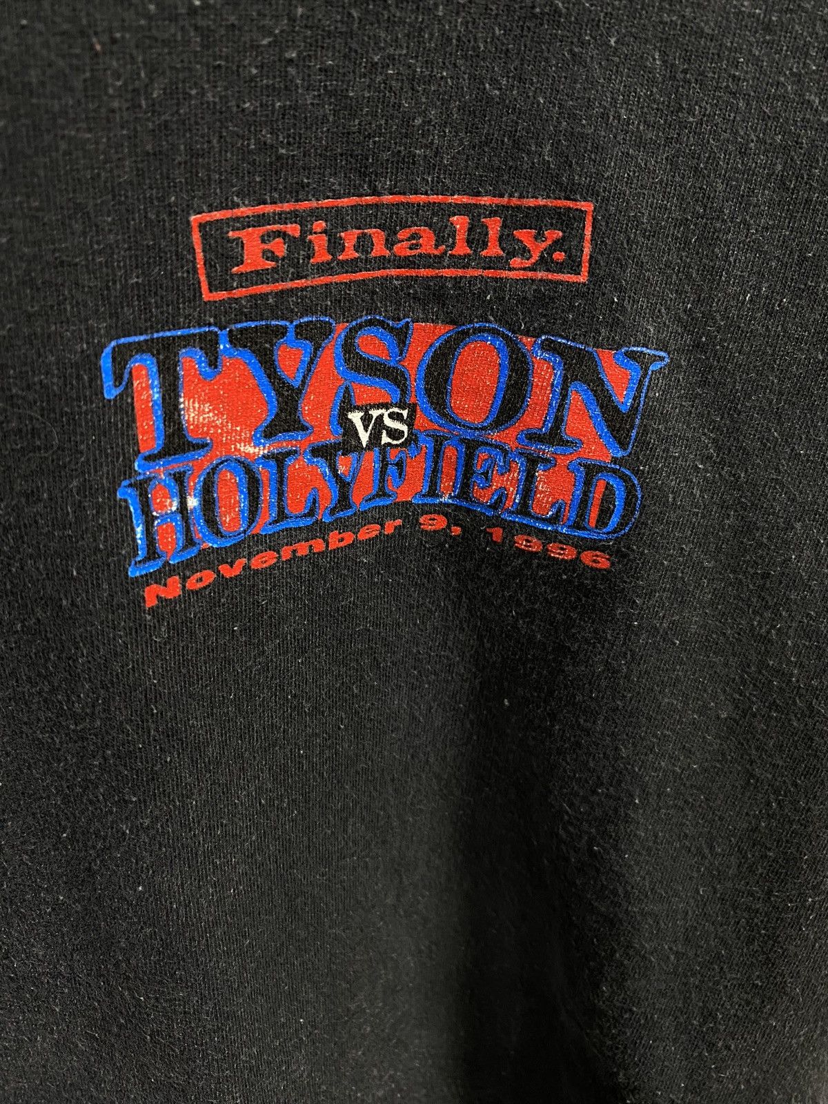 Rap Tees Vintage 1996 Tyson vs Holyfield Boxing T-Shirt XLarge Size US XL / EU 56 / 4 - 4 Thumbnail
