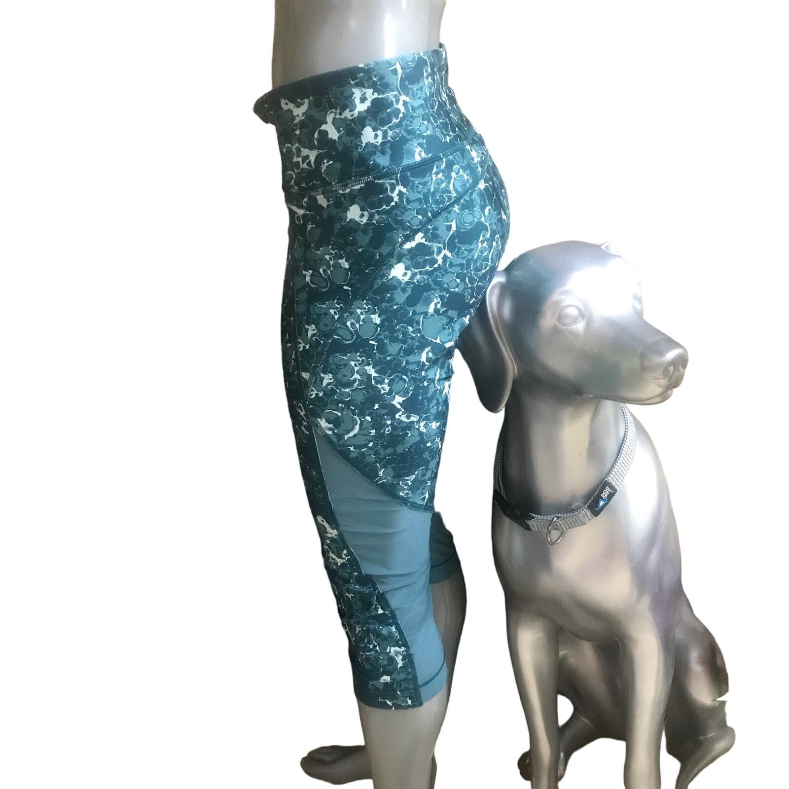 Under Armour Under Armour Compression Green Cropped Mesh Leggings Size L Size 29" - 3 Thumbnail