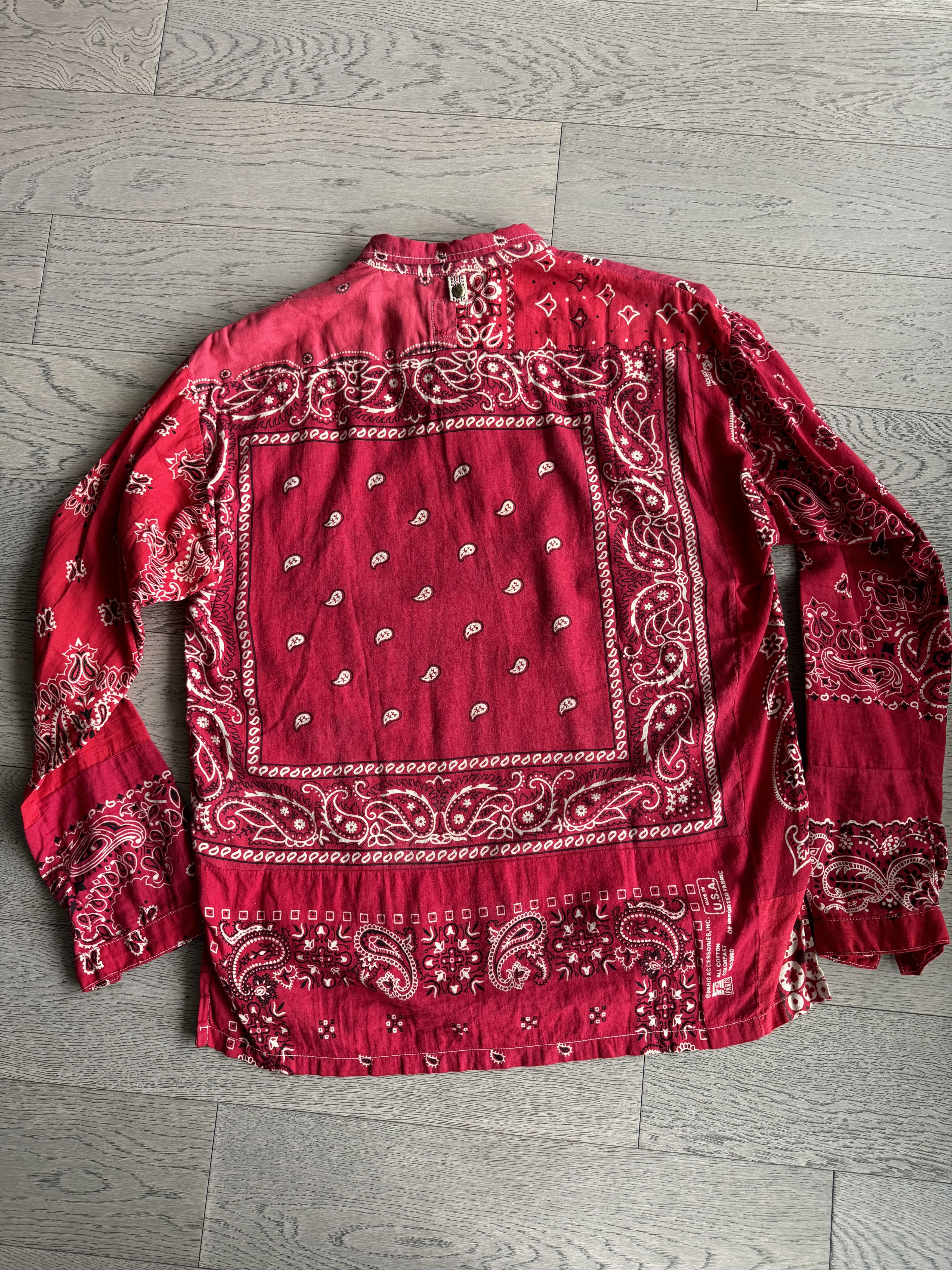 Visvim VISVIM ICT KERCHIEF TUNIC SHIRT RED BANDANA Size US S / EU 44-46 / 1 - 6 Thumbnail