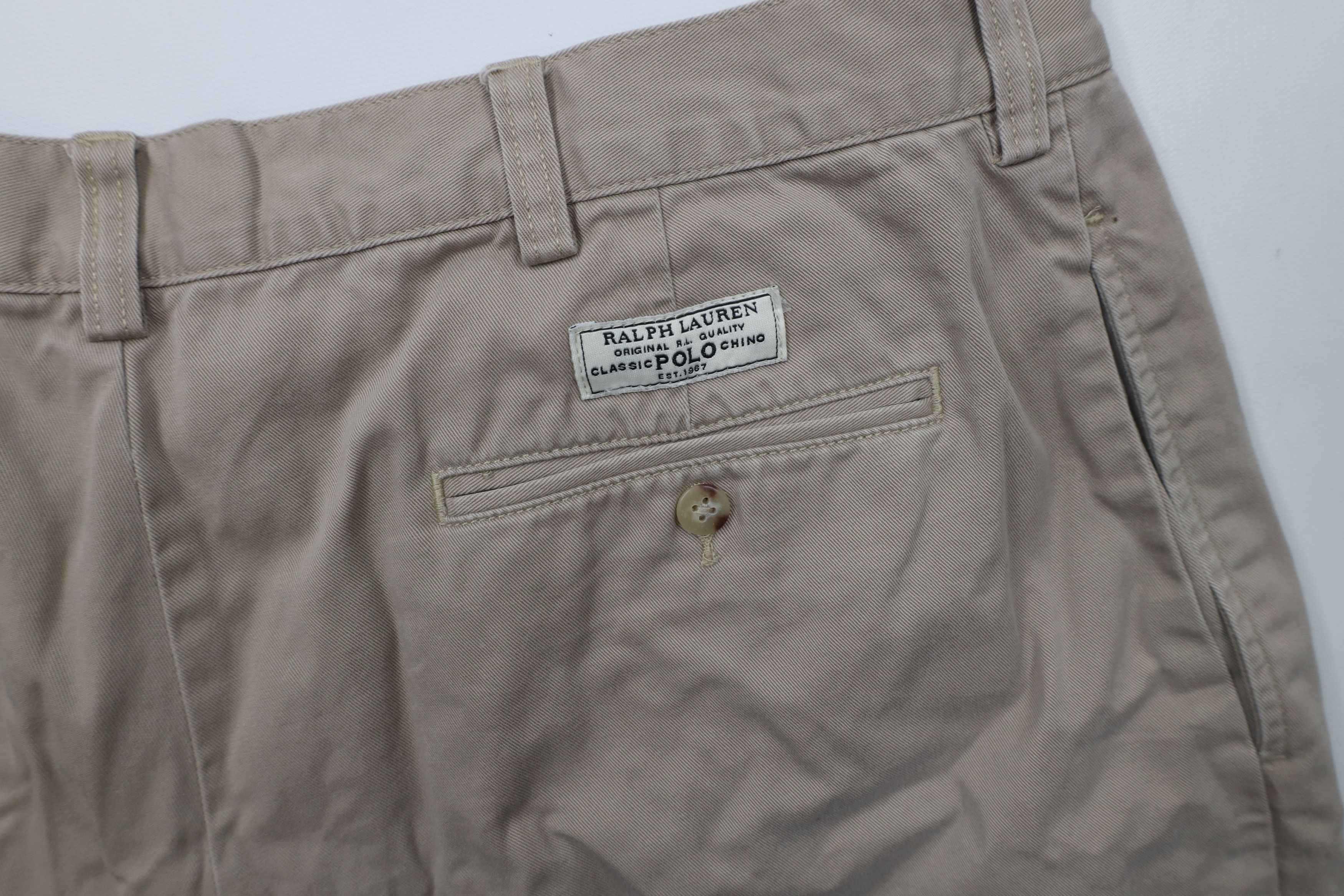 Ralph Lauren × Vintage Vintage 90s Ralph Lauren Above Knee Chino Shorts Cotton Size US 36 / EU 52 - 13 Thumbnail