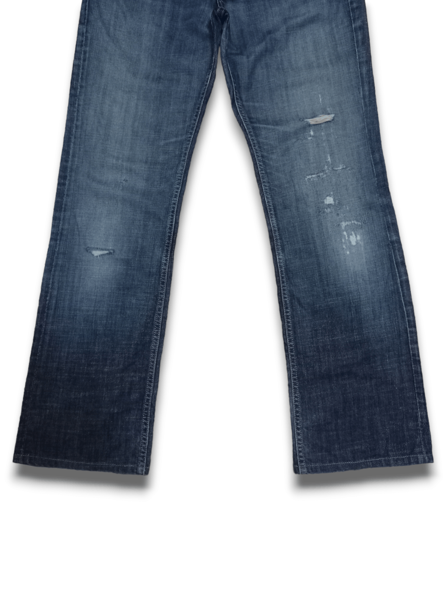 Other Vintage James Cured Blue Wash Distressed Flare Jeans Size US 31 - 9 Thumbnail