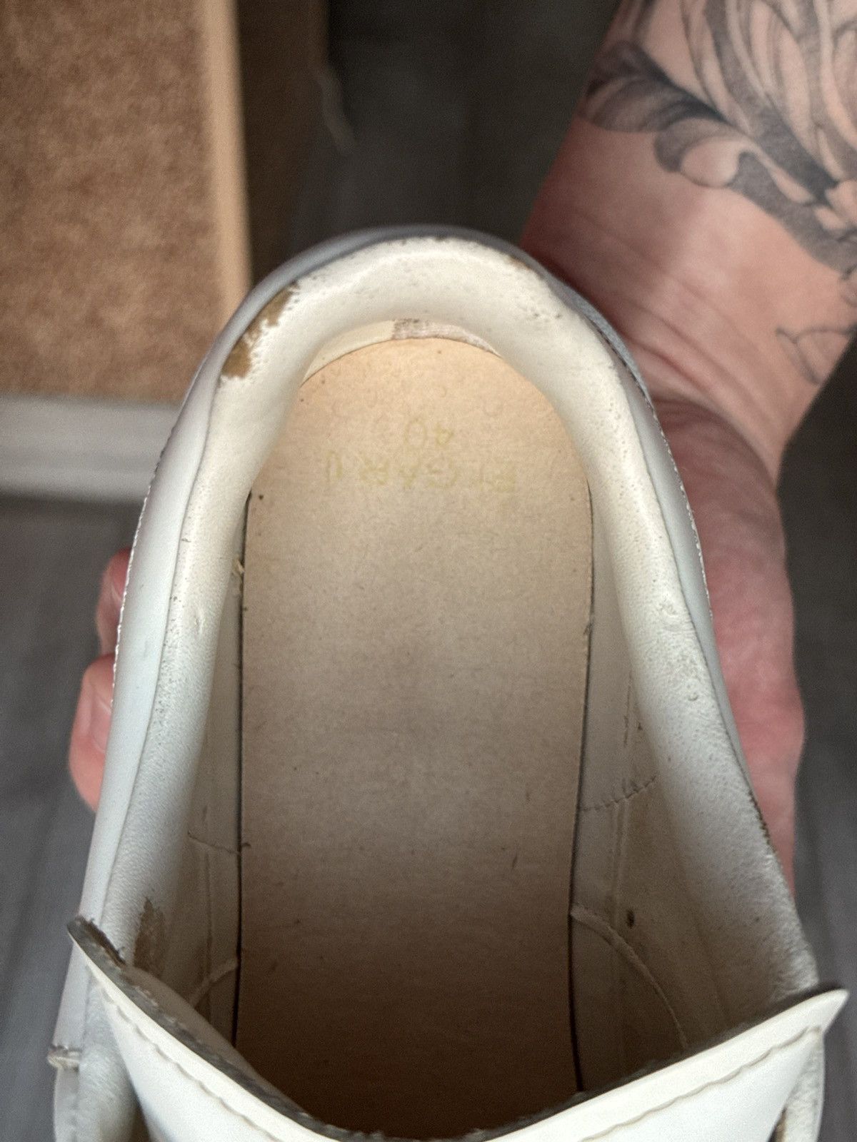 Alexander McQueen Alexander McQueen Oversized Leather White Sneakers Size US 7.5 / EU 40-41 - 24 Thumbnail