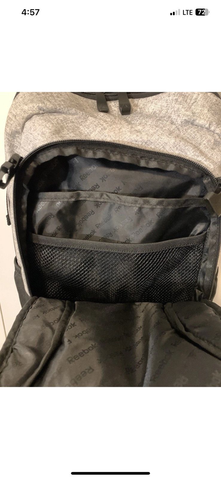 Reebok Reebok 19.5” laptop light backpack roman adult gray black Size ONE SIZE - 7 Thumbnail