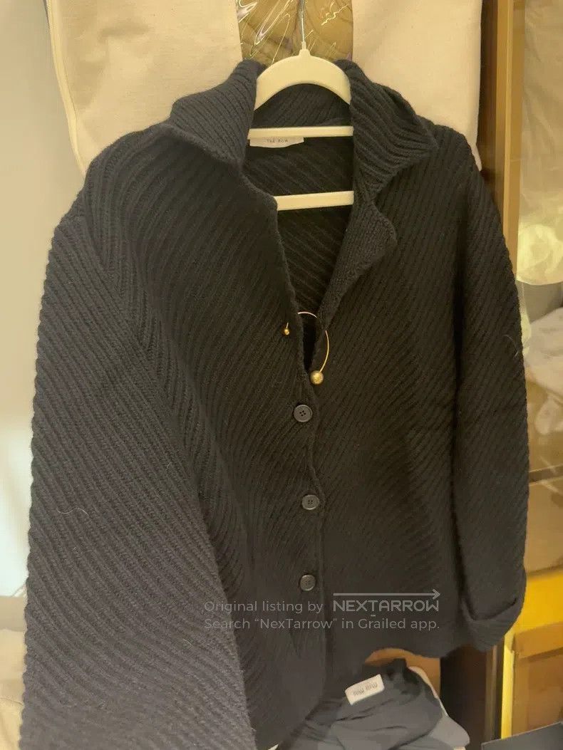 The Row The Row Black Wool Cardigan Size XS / US 0-2 / IT 36-38 - 2 Thumbnail