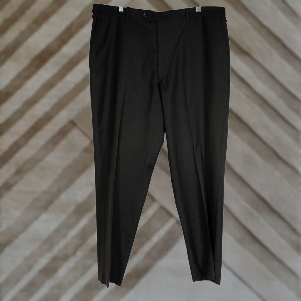 Vintage JB Britches Mens Dress Pants Dark Taupe Wool 40R Torino Size US 40 / EU 56 - 1 Thumbnail