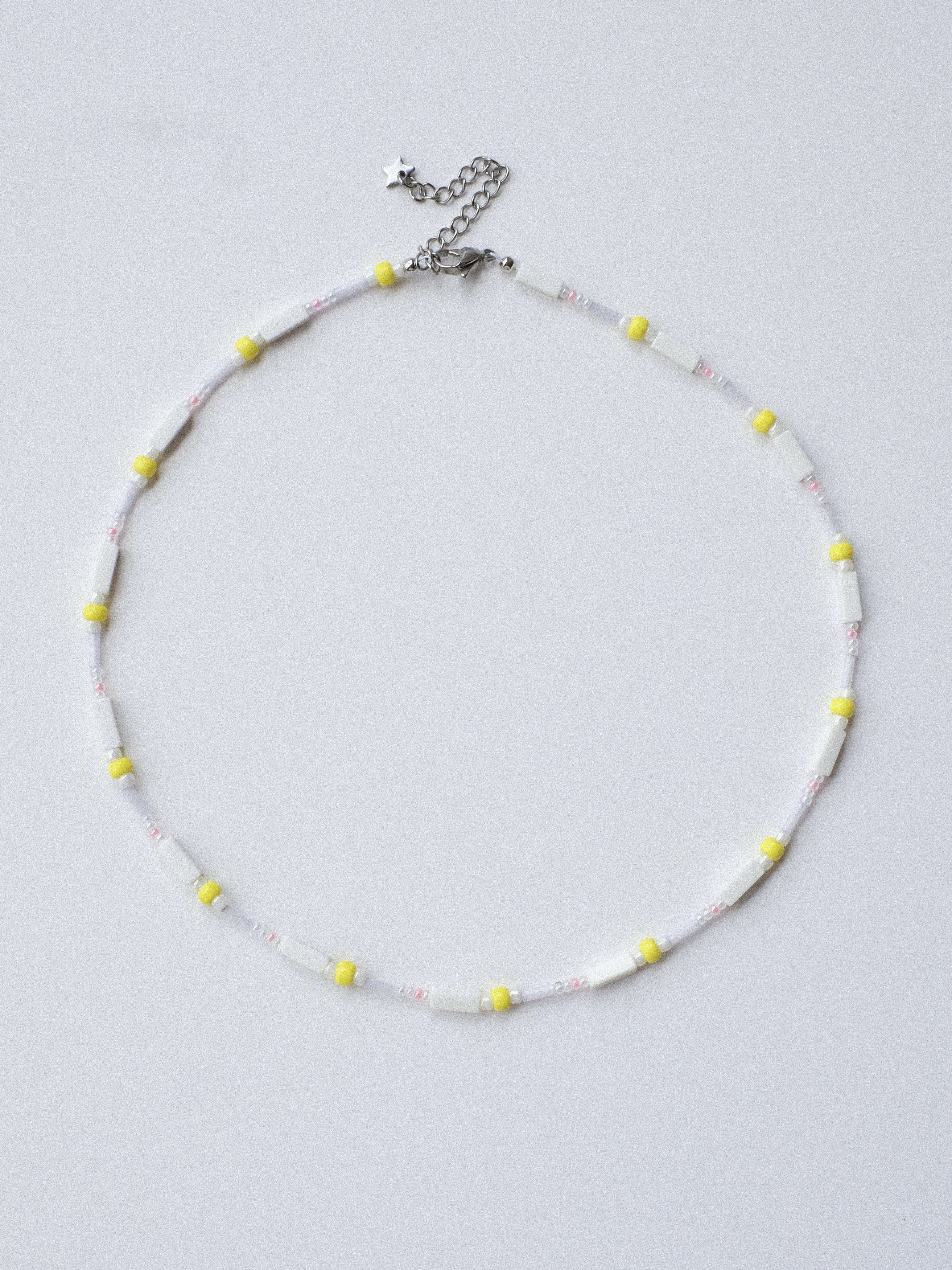 Handmade × Japanese Brand ute Yellow Japan Seed Beads Handmade Beaded Necklace 16.1in Size ONE SIZE - 6 Thumbnail