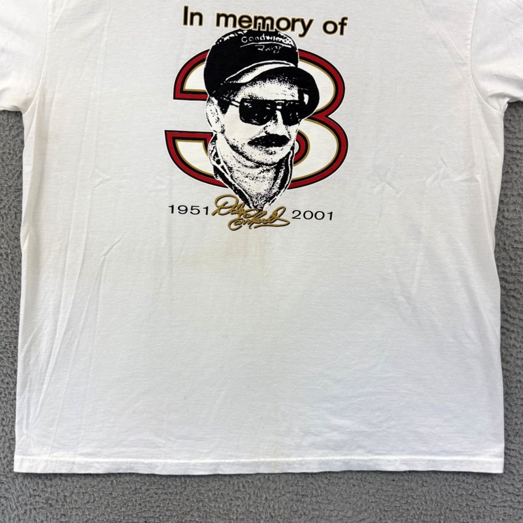 Chase Authentics VINTAGE Nascar Dale Earnhardt Shirt Mens XL White Short Sleeve Racing 90s Sport Size US XL / EU 56 / 4 - 2 Thumbnail