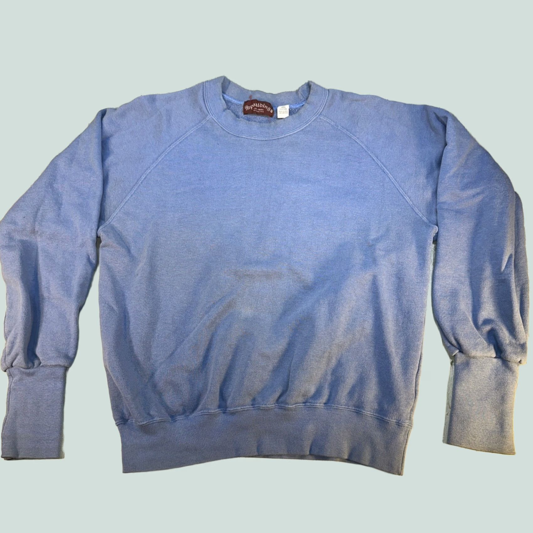 Spalding VINTAGE Spalding Sweatshirt Raglan Blue Terry Loopback Made in Japan Mens S Size US S / EU 44-46 / 1 - 1 Thumbnail