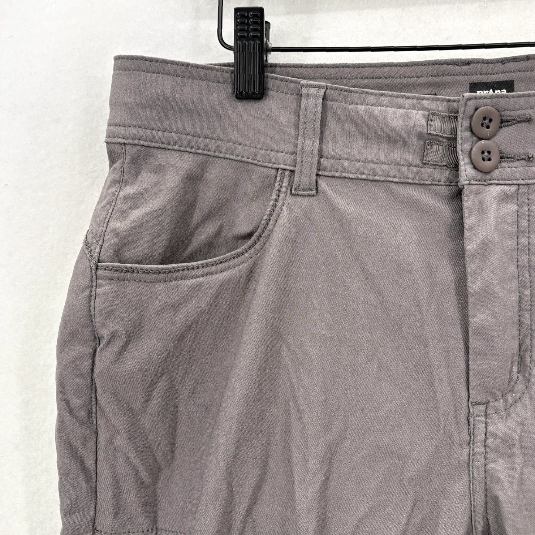 Prana Prana Halle Pant II Womens 10 Tall Gray Nylon Stretch Convertible Size 32" / US 10 / IT 46 - 3 Thumbnail