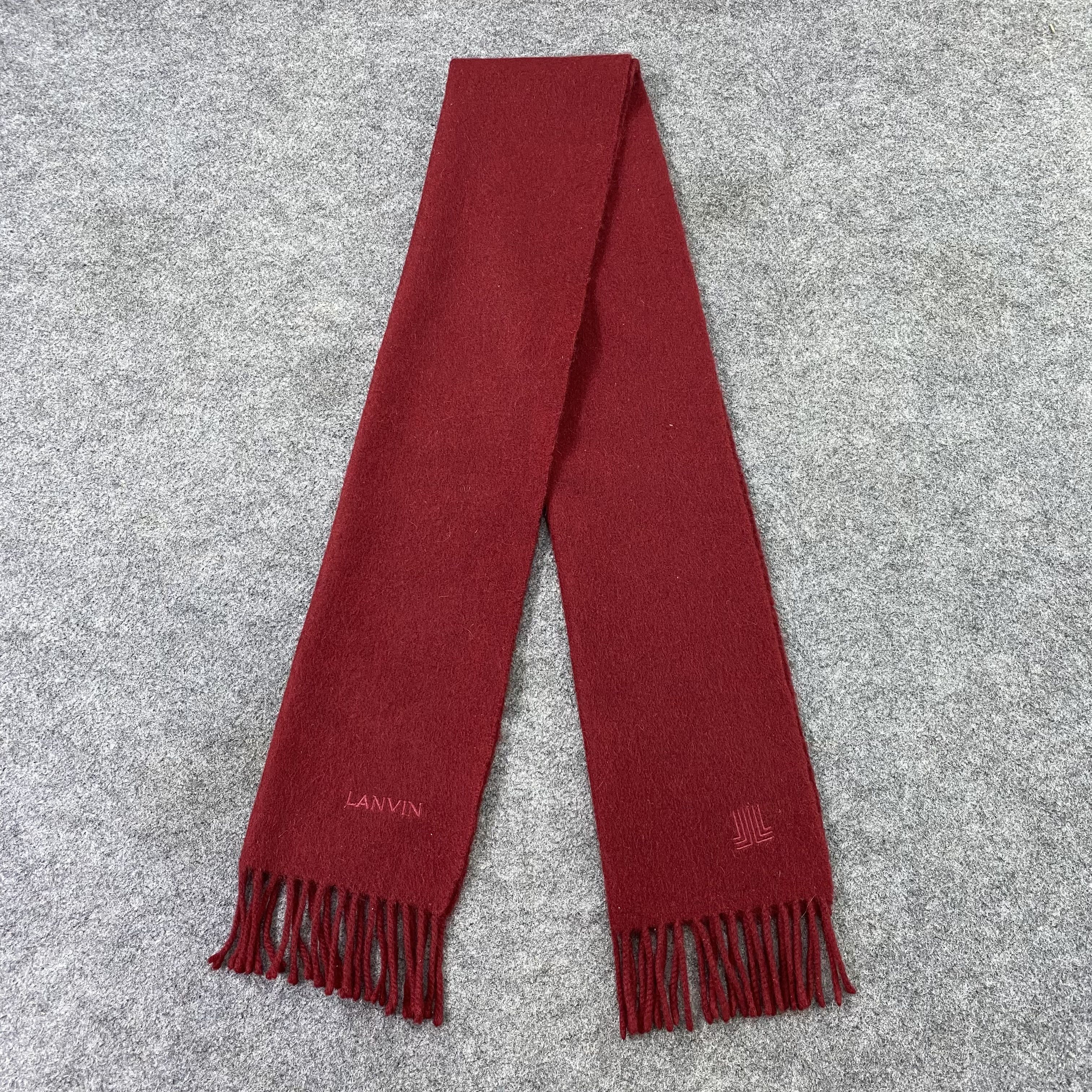 Lanvin Lanvin Cashmere Muffler / Scarf / Neckwear -T1510 Size ONE SIZE - 4 Thumbnail