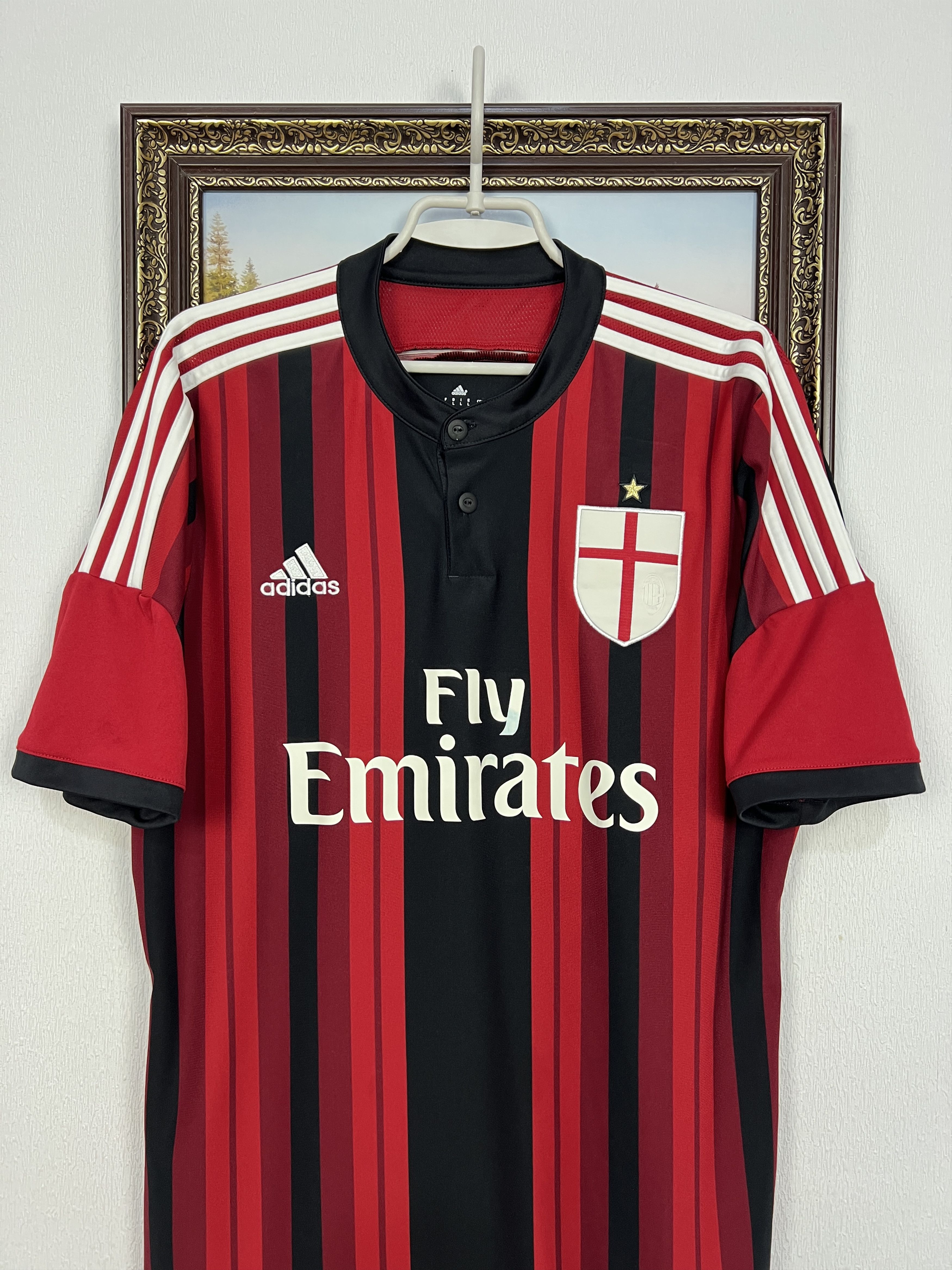 Adidas AC Milan Home football shirt 2014 Soccer Adidas Jersey Mens Size US L / EU 52-54 / 3 - 2 Thumbnail