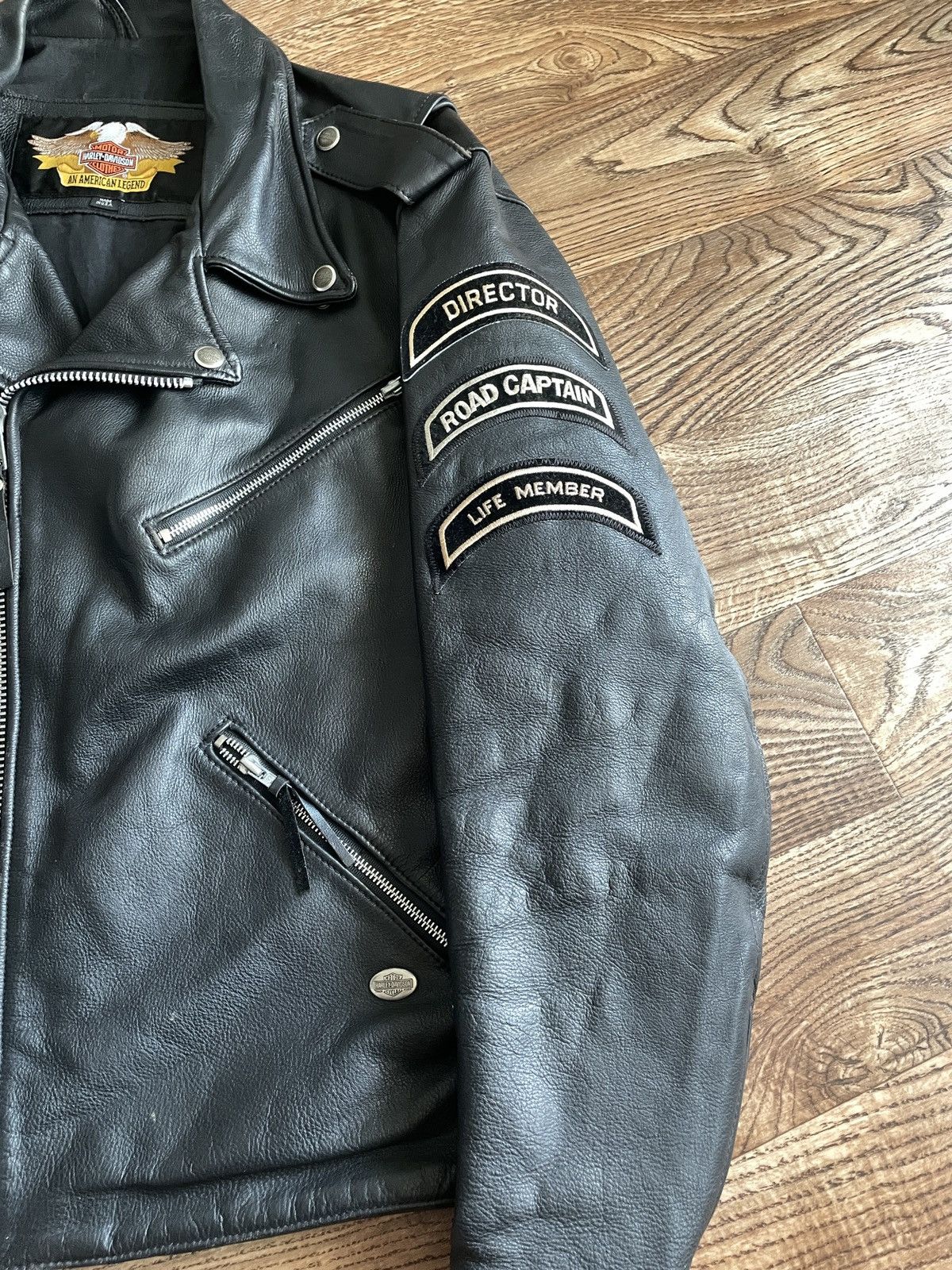 Harley Davidson × Vintage CRAZY HARLEY DAVIDSON LEATHER JACKET Size US XL / EU 56 / 4 - 11 Thumbnail