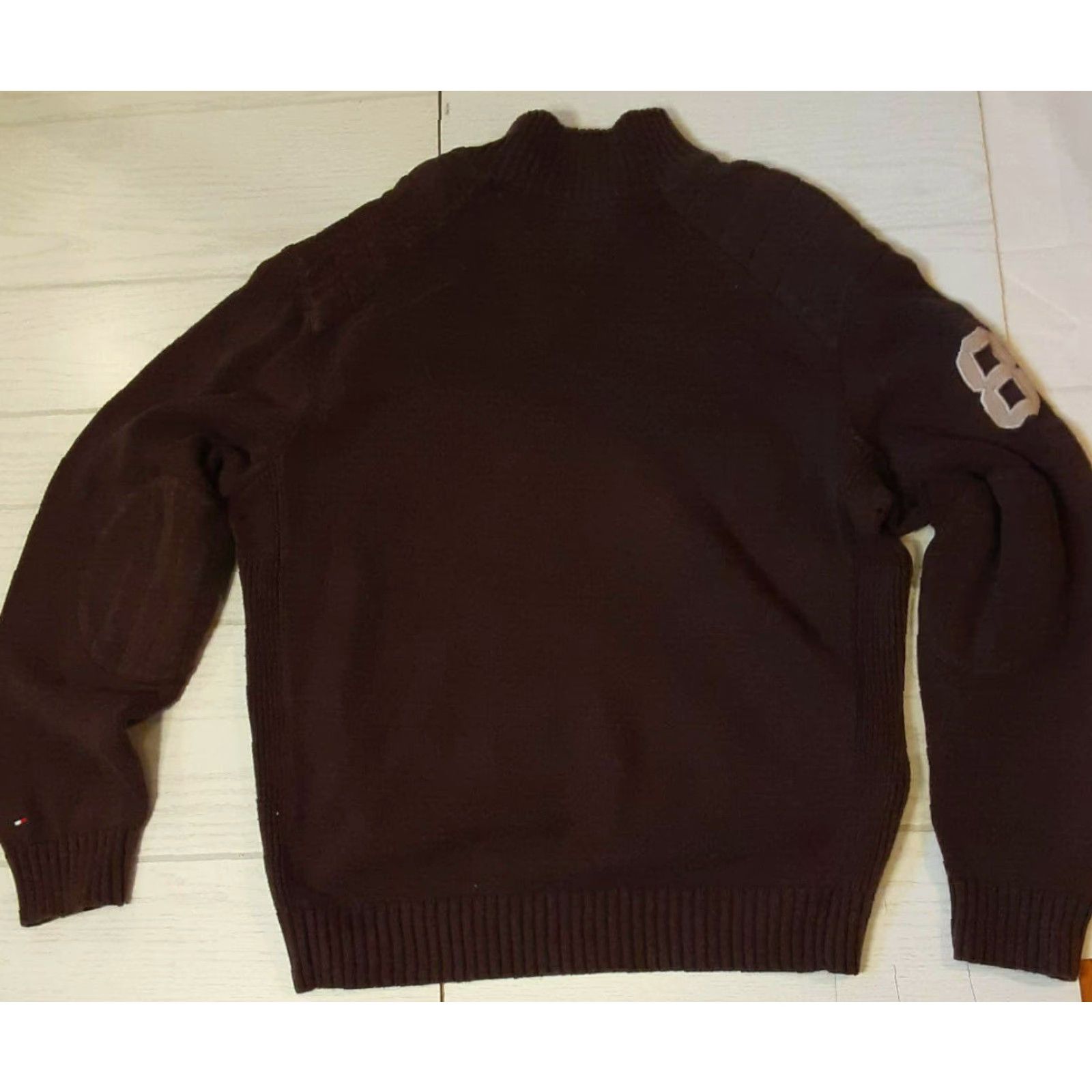 Tommy Hilfiger VINTAGE Tommy Hilfiger Sweater 1/4 Zip Men 8XL Brown Crest Size US XXL / EU 58 / 5 - 5 Thumbnail