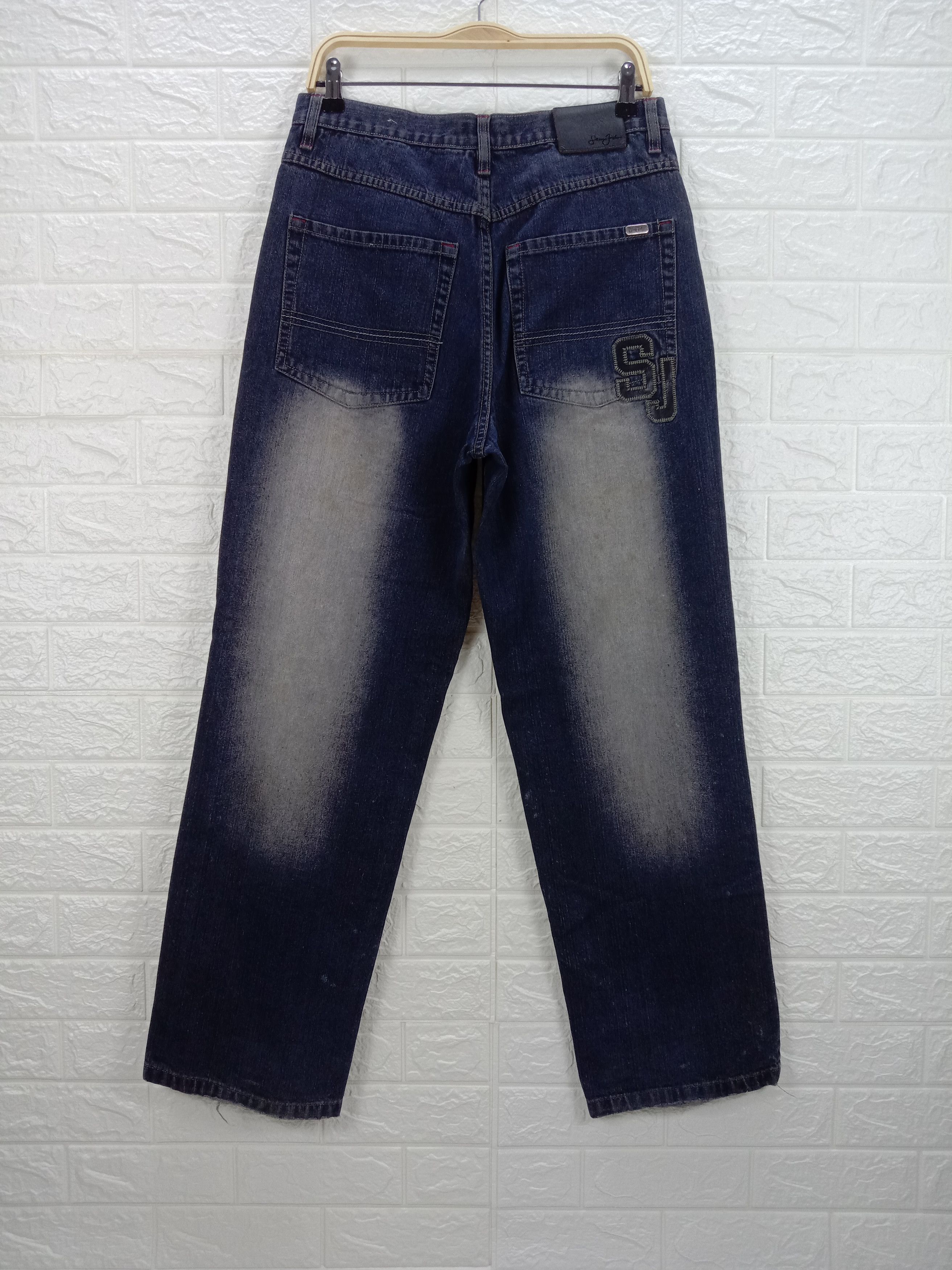Sean John Vintage Sean John SJ Patched Baggy Wide Jeans Size US 31 - 5 Thumbnail