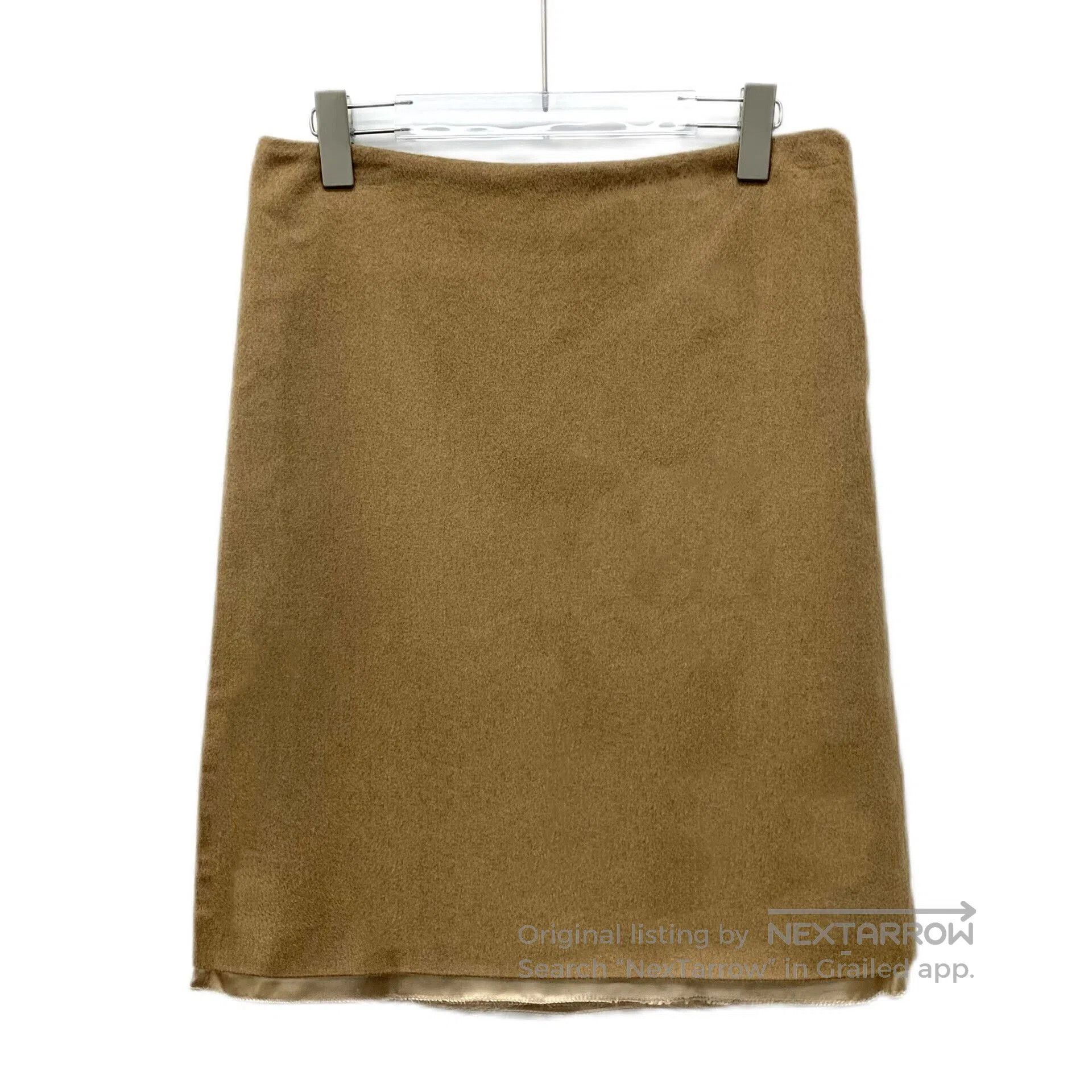 miu miu brown embroidered casual skirt.