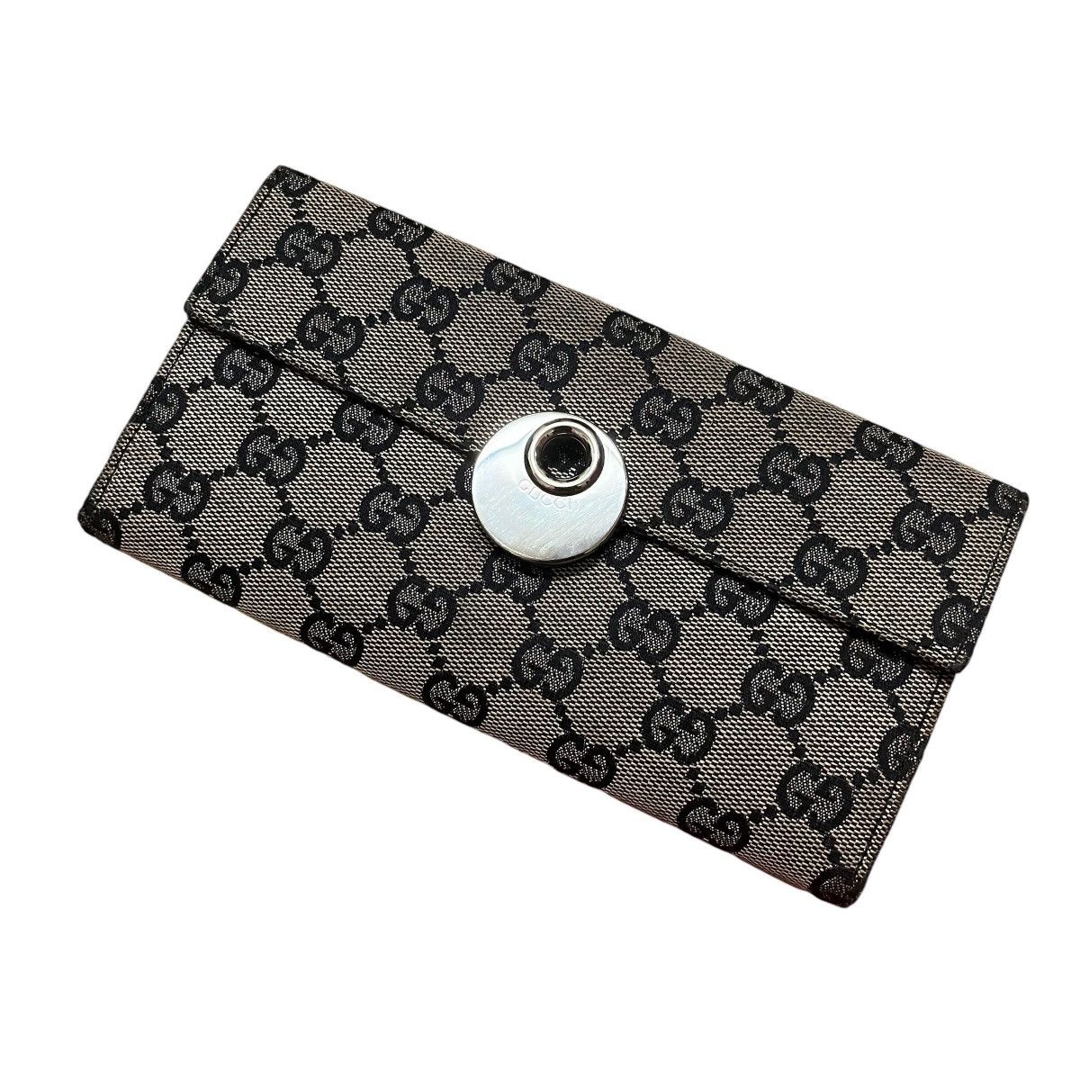 Gucci × Vintage Authentic Vintage Gucci Flap GG Monogram Long Wallet Size ONE SIZE - 1 Thumbnail