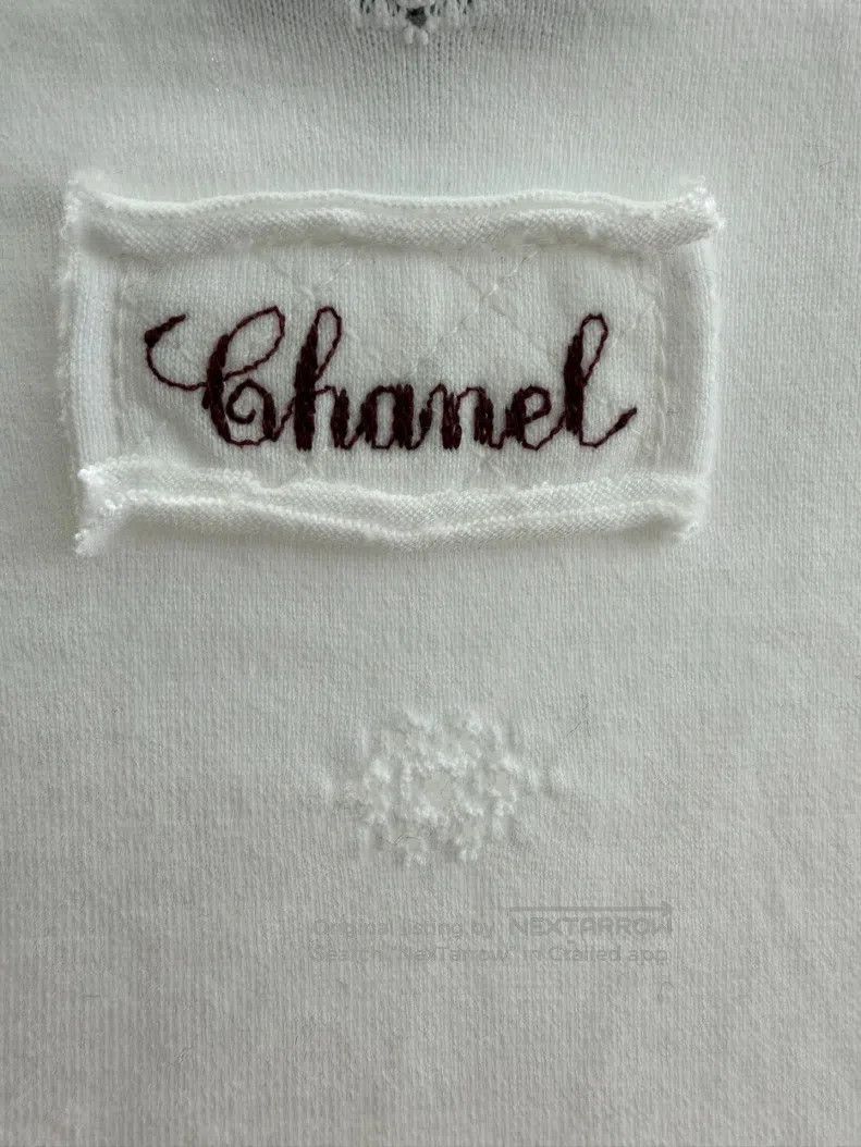 Chanel Chanel Hollow-out white short-sleeved T-shirt Size S / US 4 / IT 40 - 4 Thumbnail