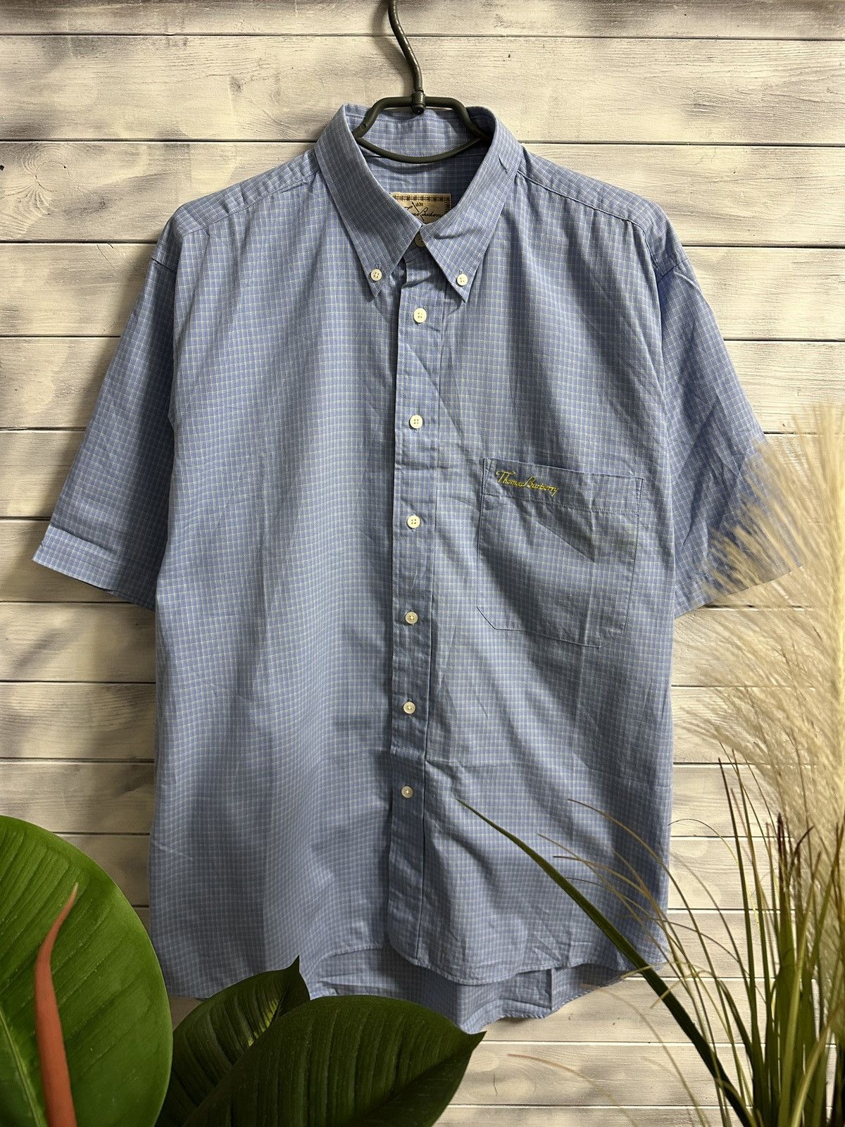 Burberry Rare Luxury Shirt Thomas Burberry Vintage Size L Size US L / EU 52-54 / 3 - 1 Thumbnail