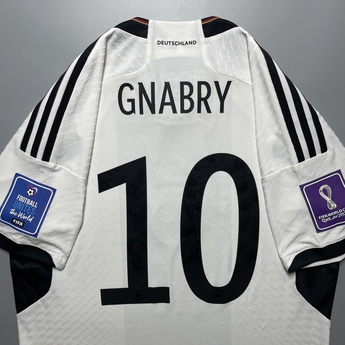 Adidas GERMANY ADIDAS 2022 WORLD CUP SOCCER HOME JERSEY #10 GNABRY Size US L / EU 52-54 / 3 - 11 Thumbnail