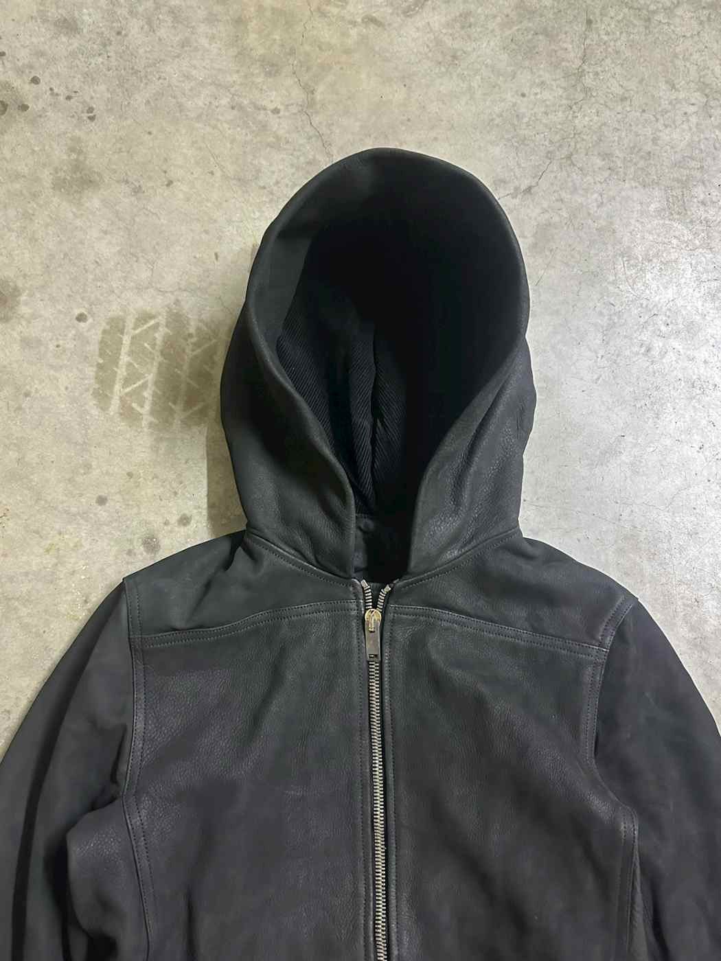 Rick Owens FW13-14 Heavy Hooded Leather Jacket Size US L / EU 52-54 / 3 - 2 Thumbnail