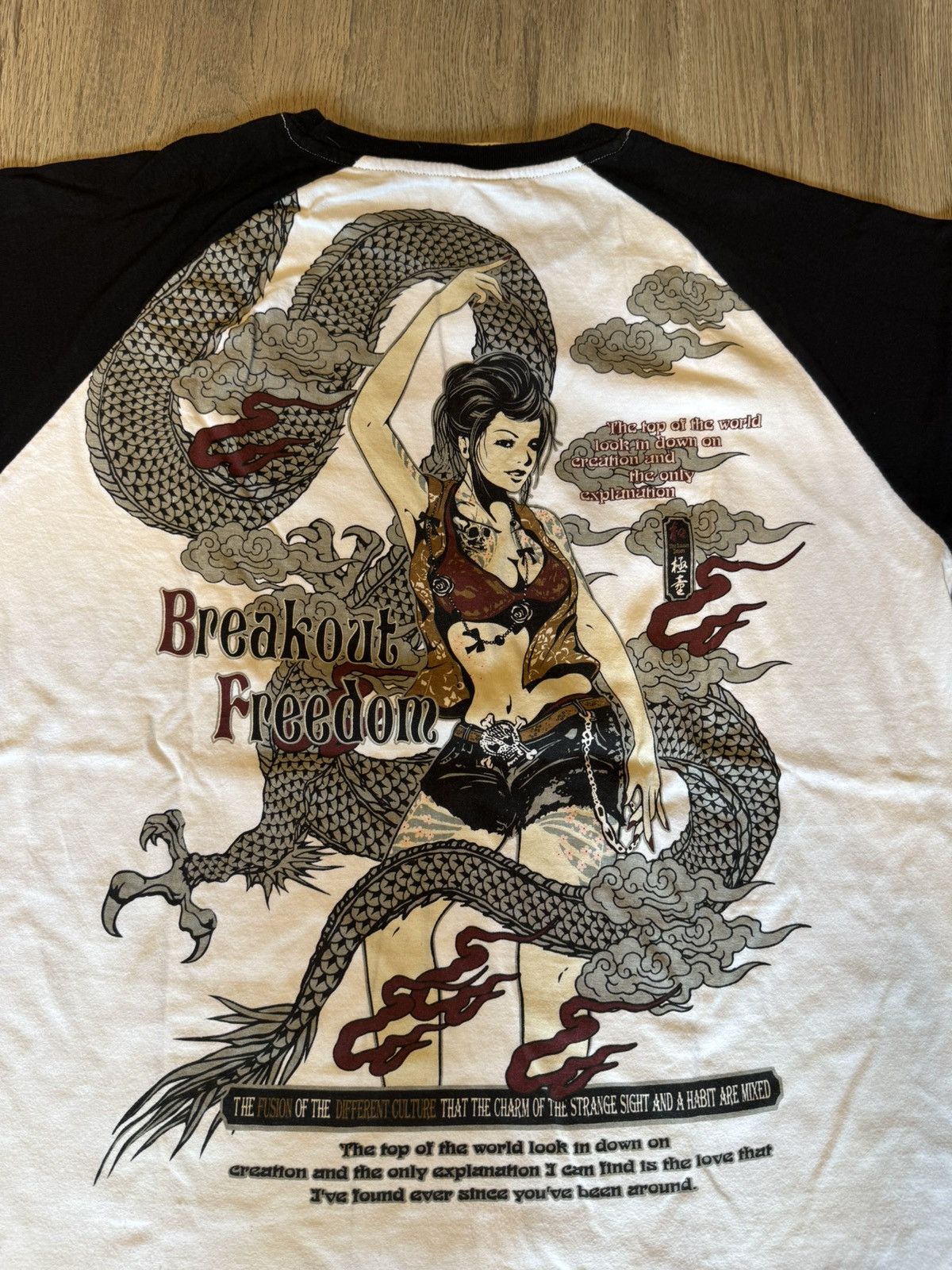 Japanese Brand BREAKOUT FREEDOM DRAGON MOTIF LIKE LGB STYLE T SHIRT Size US XL / EU 56 / 4 - 2 Thumbnail