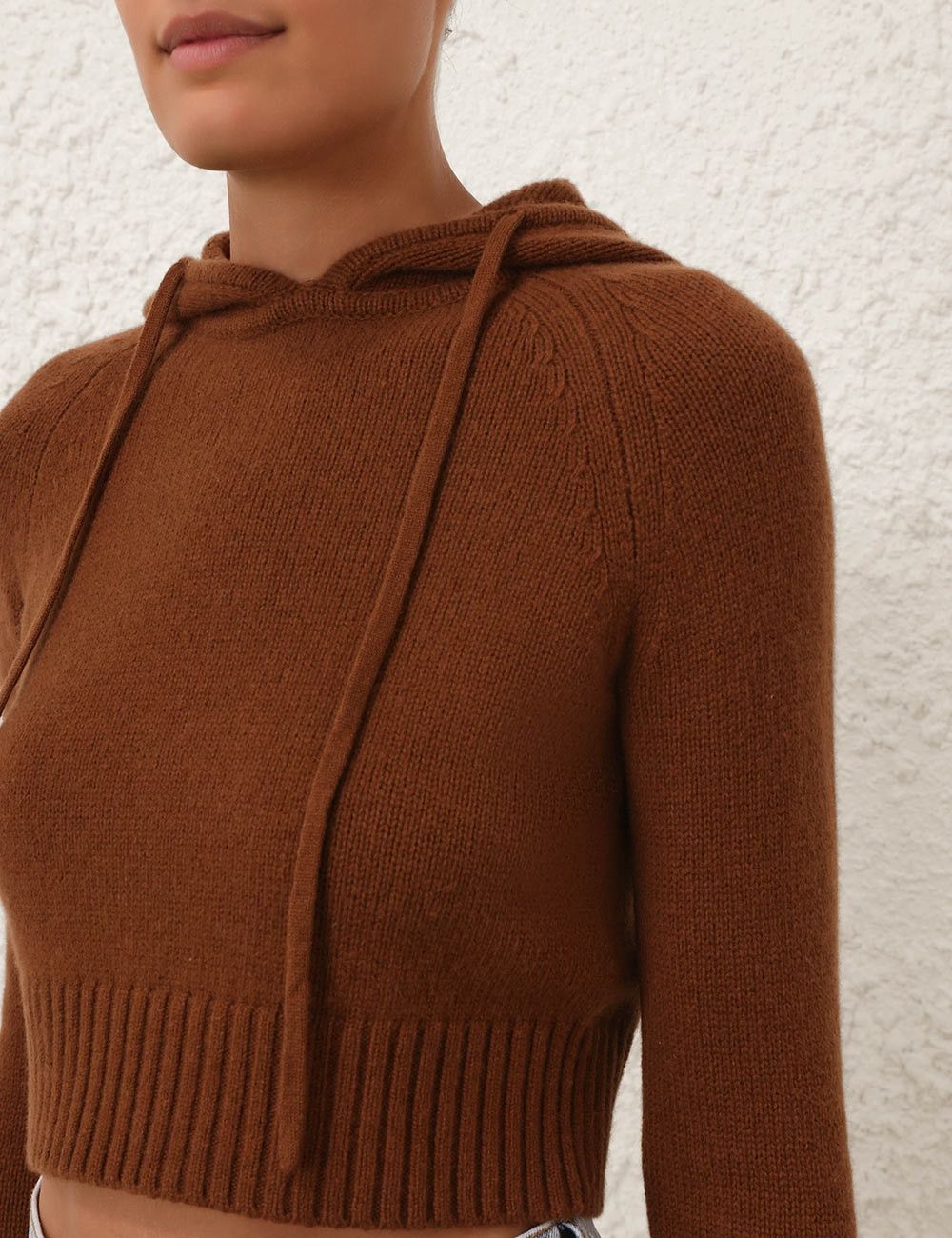 Zimmermann oc11z0525 Cropped Hooded Sweater in Brown Size L / US 10 / IT 46 - 5 Thumbnail