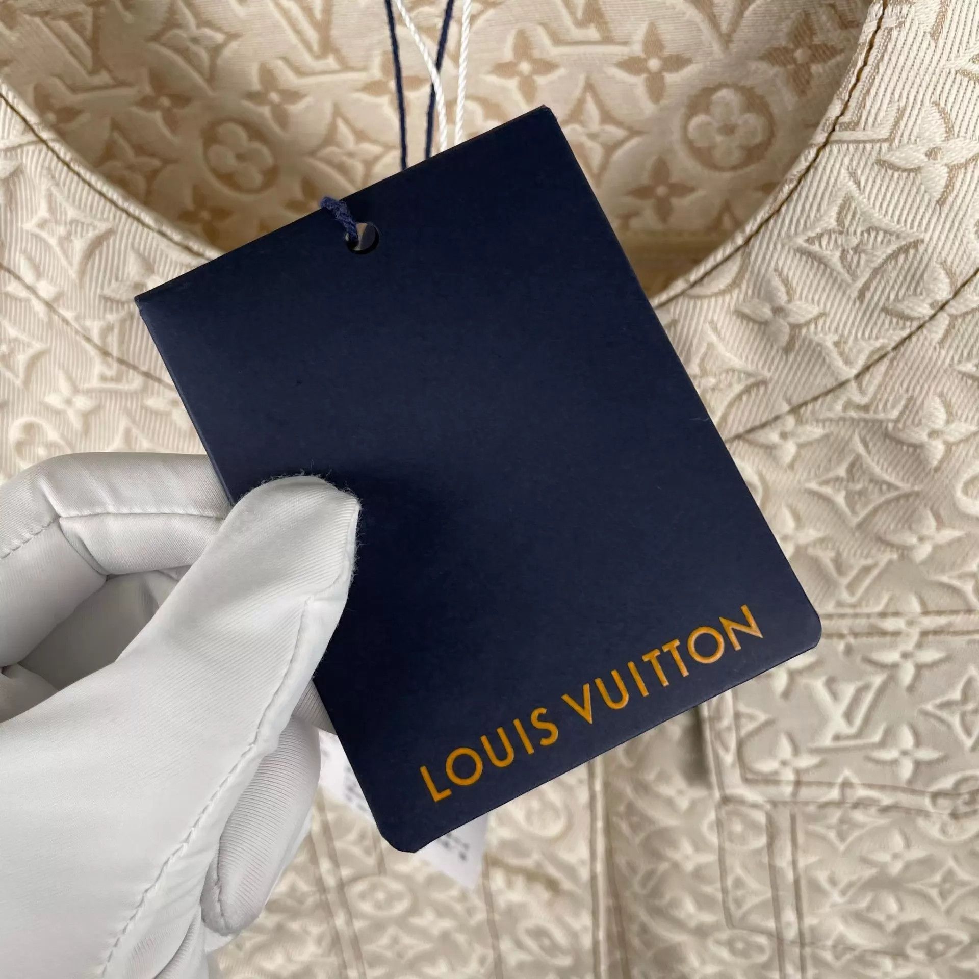 Louis Vuitton LV All Over Print Denim Jacket Light Khaki 36 NWT Size XS / US 0-2 / IT 36-38 - 5 Thumbnail