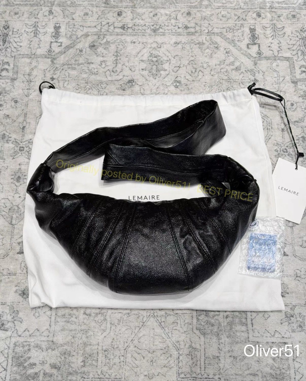 Lemaire Lemaire Croissant Bag Coated Truffle Colorway KKKK102609 Size ONE SIZE - 3 Thumbnail