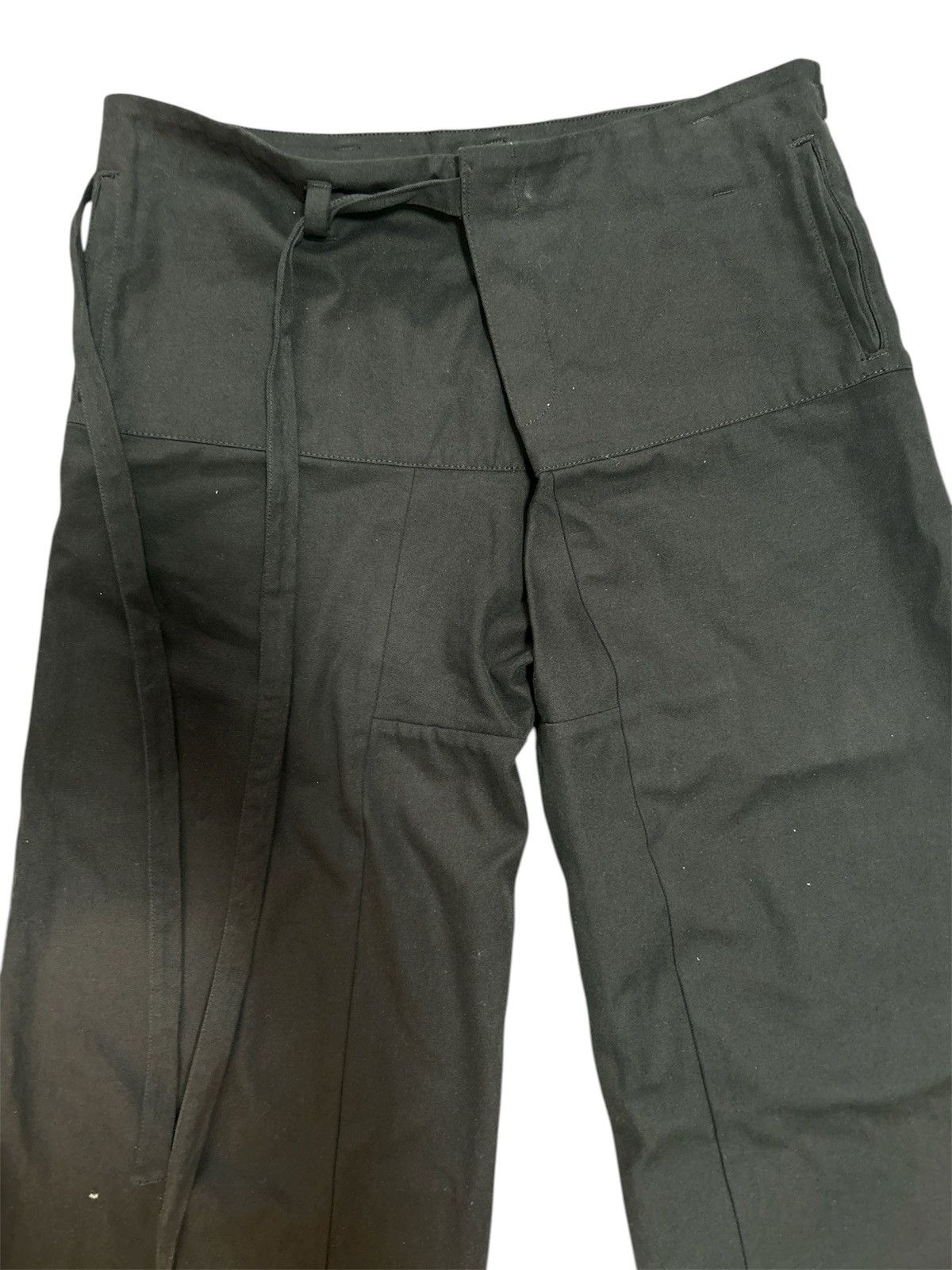 Acne Studios Acne Studios Black Crossover Tied Paper Bag Waist Pants Size US 33 - 4 Thumbnail