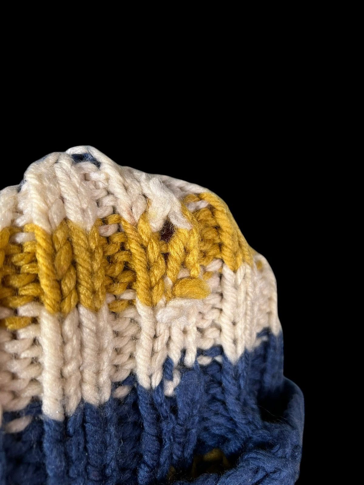Japanese Brand × Kapital × Vintage Crochet Knitted Handmade Big Beanie Hats Rare☠️☠️ Size ONE SIZE - 6 Thumbnail