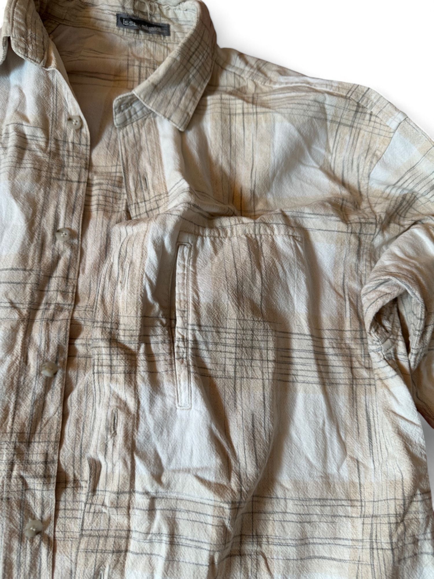 Issey Miyake 90s Issey Miyake Men’s Plaid Shirt Size US S / EU 44-46 / 1 - 7 Thumbnail