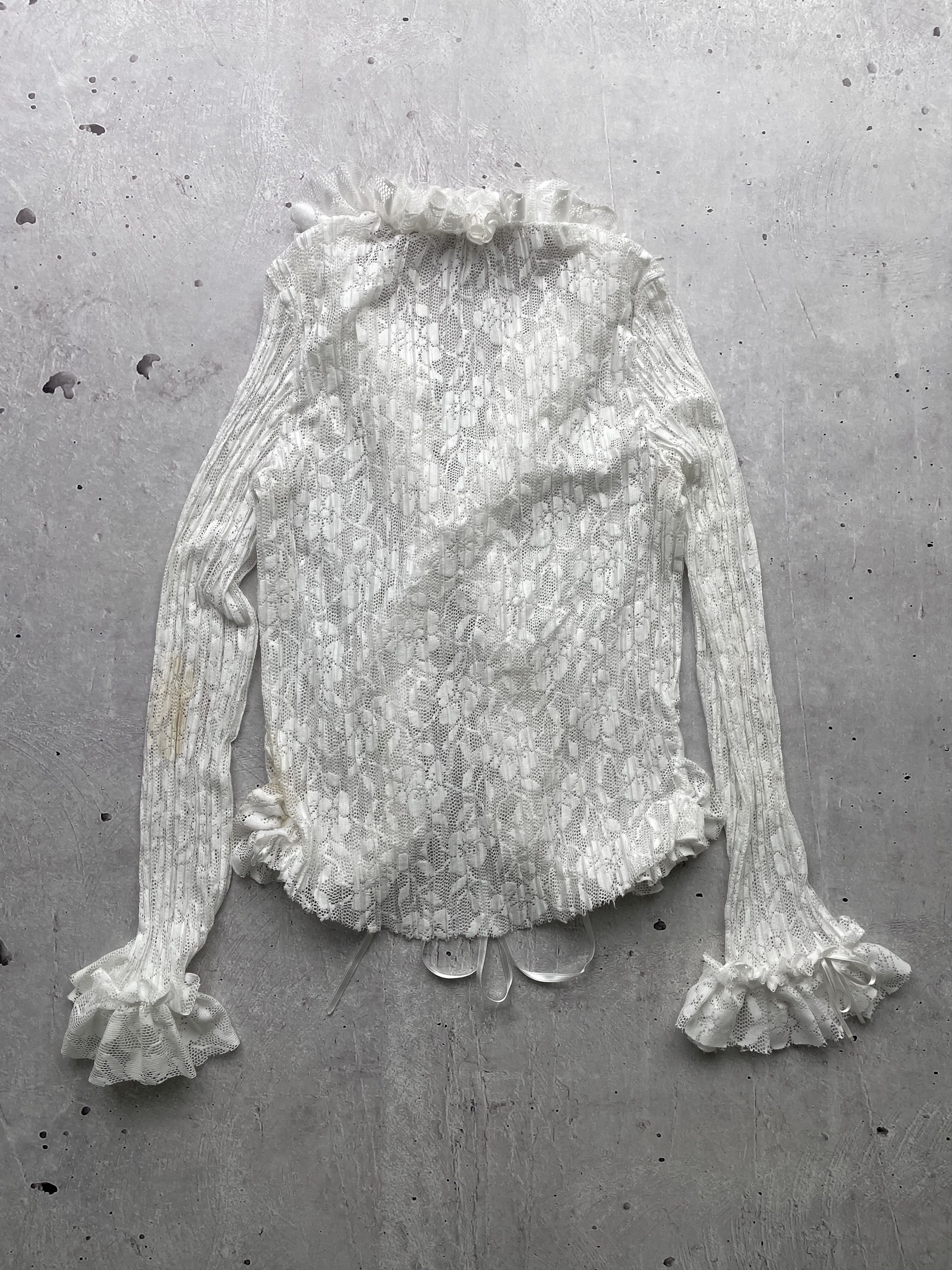 Japanese Brand × Vintage Vintage Mesh Japanese Blouse Size S / US 4 / IT 40 - 6 Thumbnail