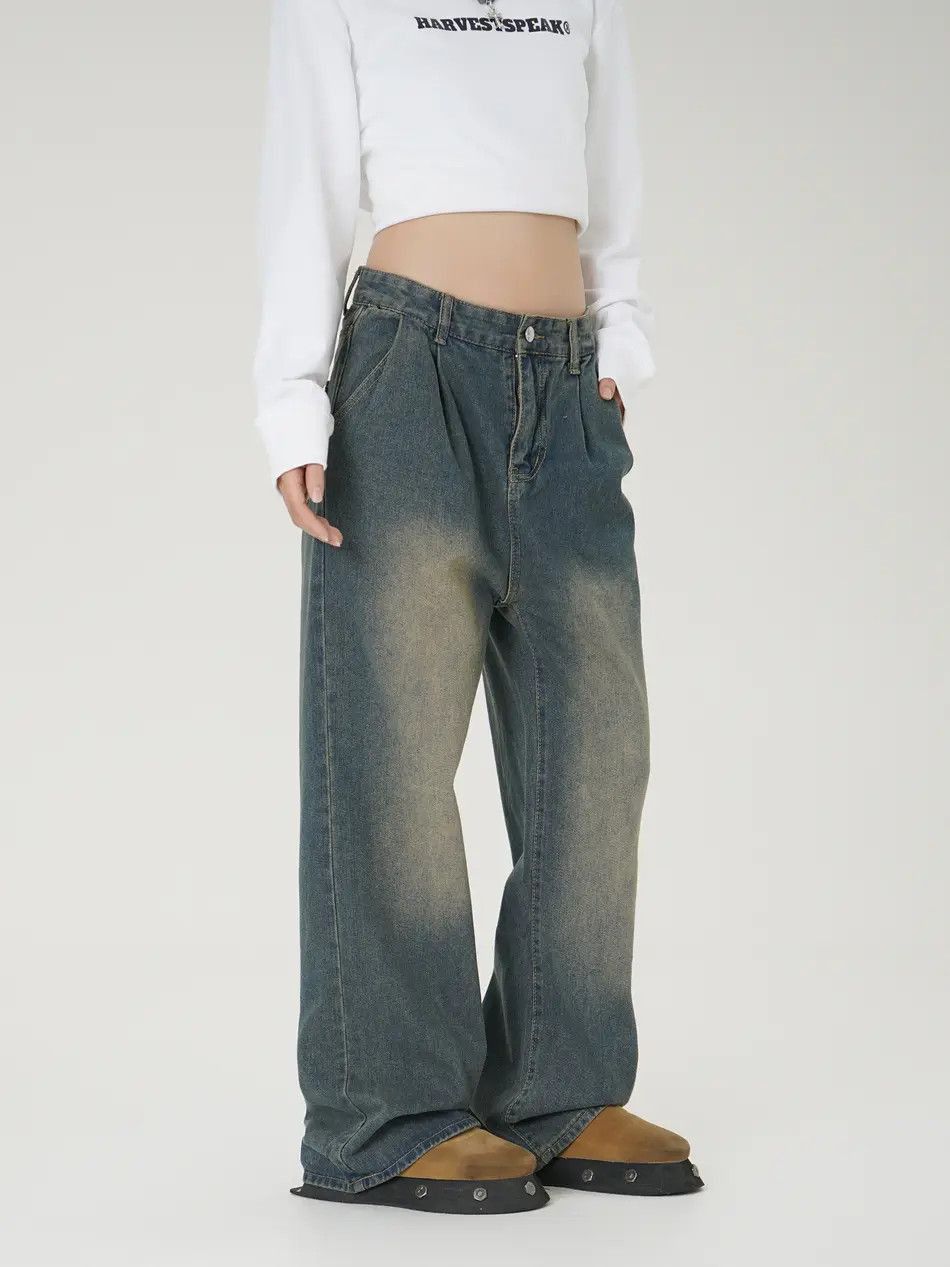 Japanese Brand Retro loose casual wide leg jeans Size US 30 / EU 46 - 5 Thumbnail
