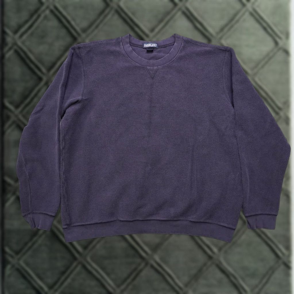 Lands' End VINTAGE Lands' End Sweatshirt Mens XL Navy Blue Crew Neck 90s Pullover Cotton Size US XL / EU 56 / 4 - 1 Thumbnail