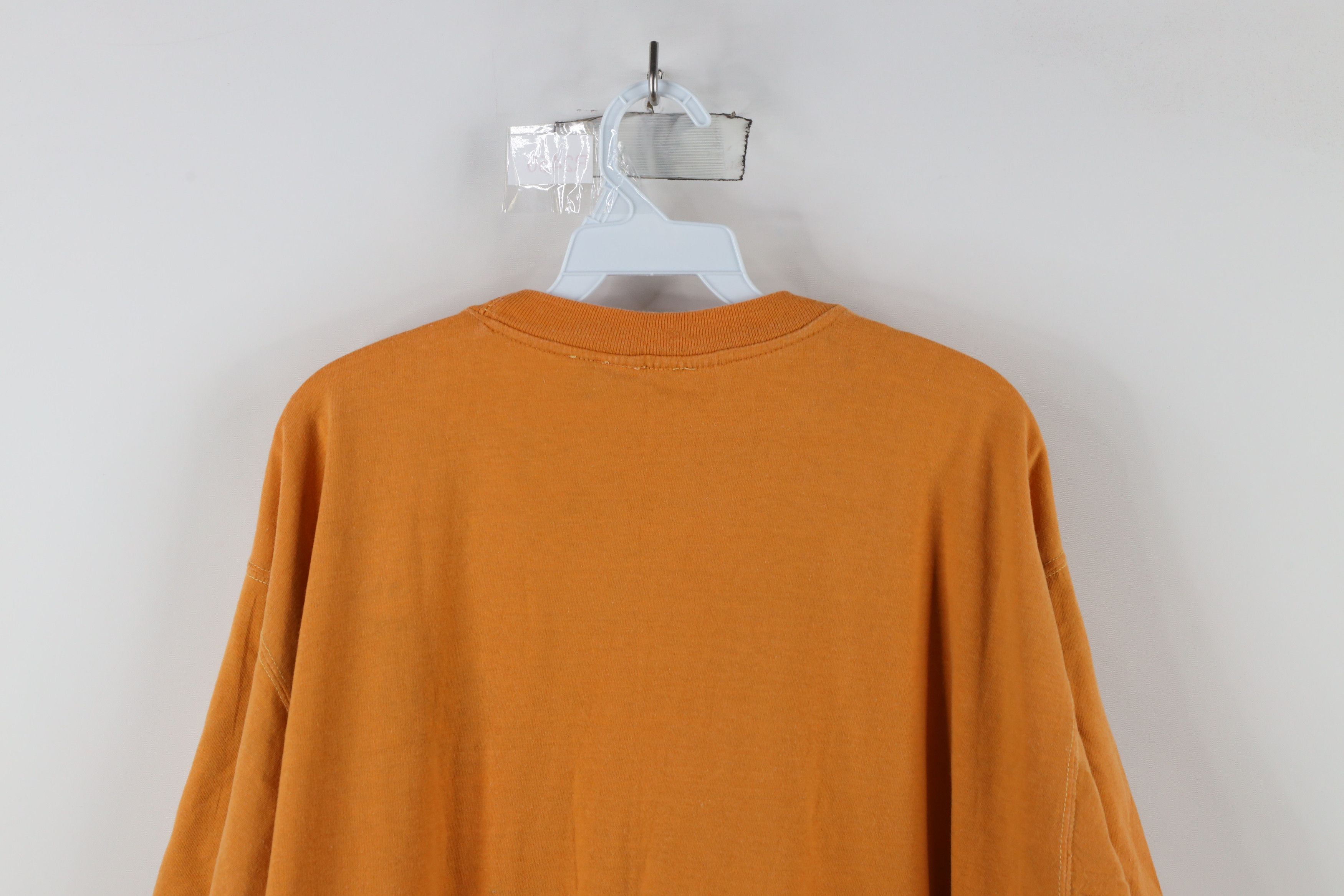 Vintage Vintage 90s Streetwear Blank Baggy Fit Pocket T-Shirt Orange Size US M / EU 48-50 / 2 - 10 Thumbnail