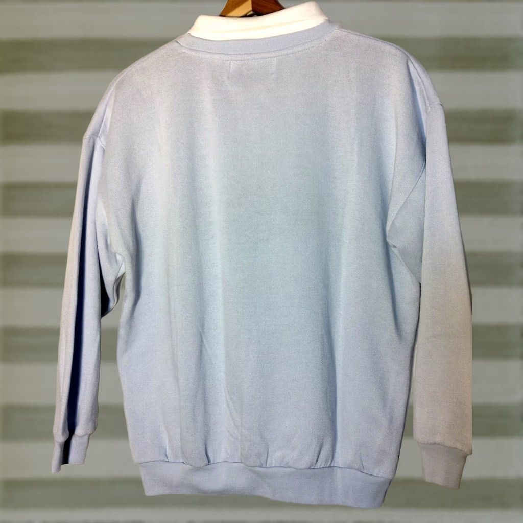 CO The Classics by Eileen & Co. Penguin Sweatshirt Small Blue Collared Vintage Women Size S / US 4 / IT 40 - 1 Thumbnail