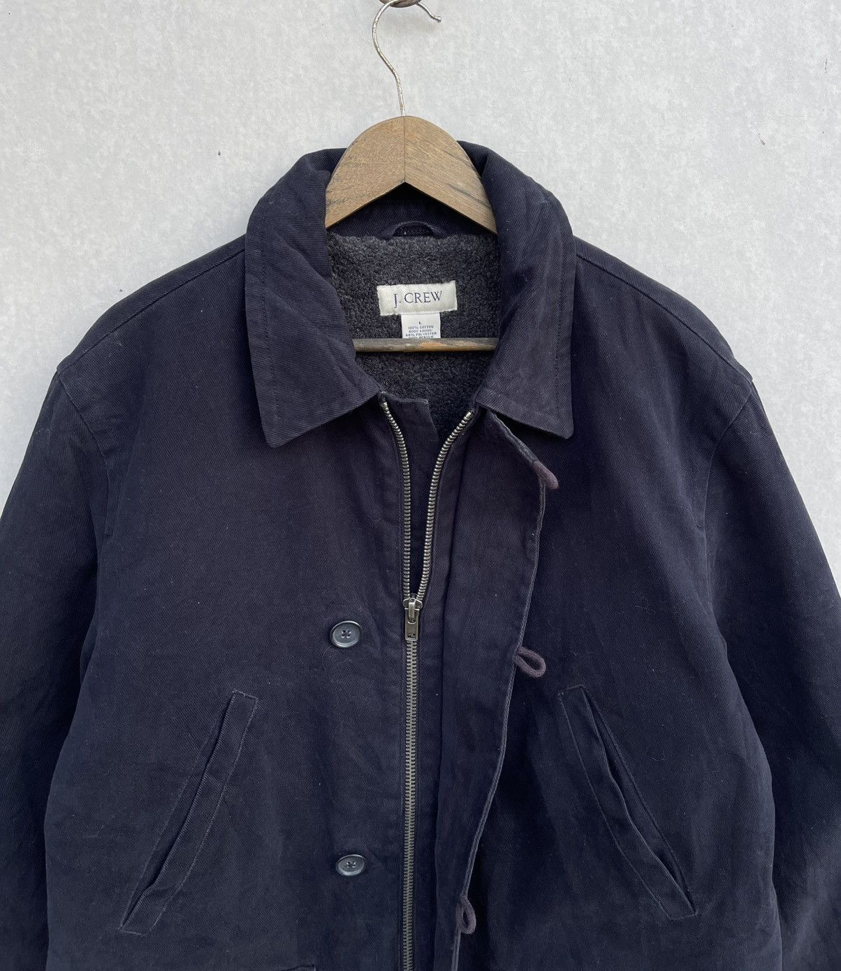 J.Crew × Vintage 🔥VINTAGE J.CREW SHERPA LINED PEA COAT Size US L / EU 52-54 / 3 - 6 Thumbnail
