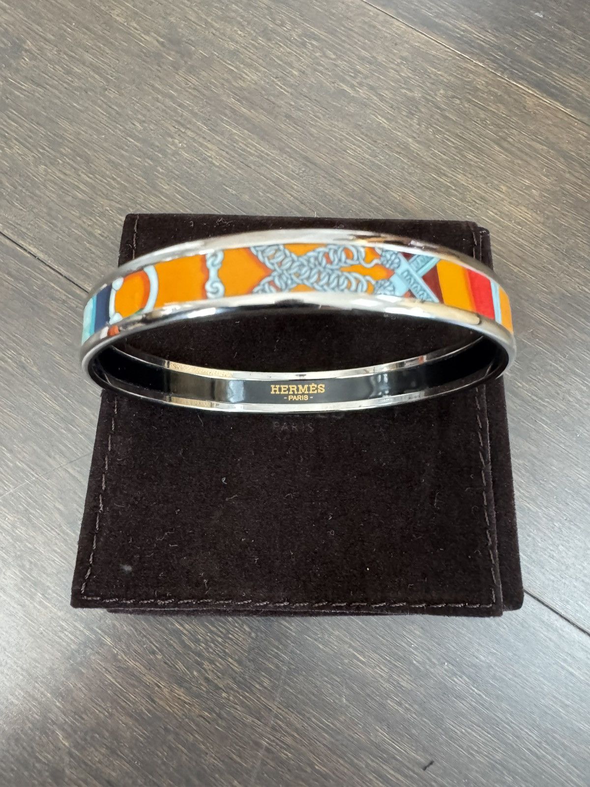 Hermes HERMES Cavaldor Exotique F Muti Color Enamel Bangle Size ONE SIZE - 2 Thumbnail