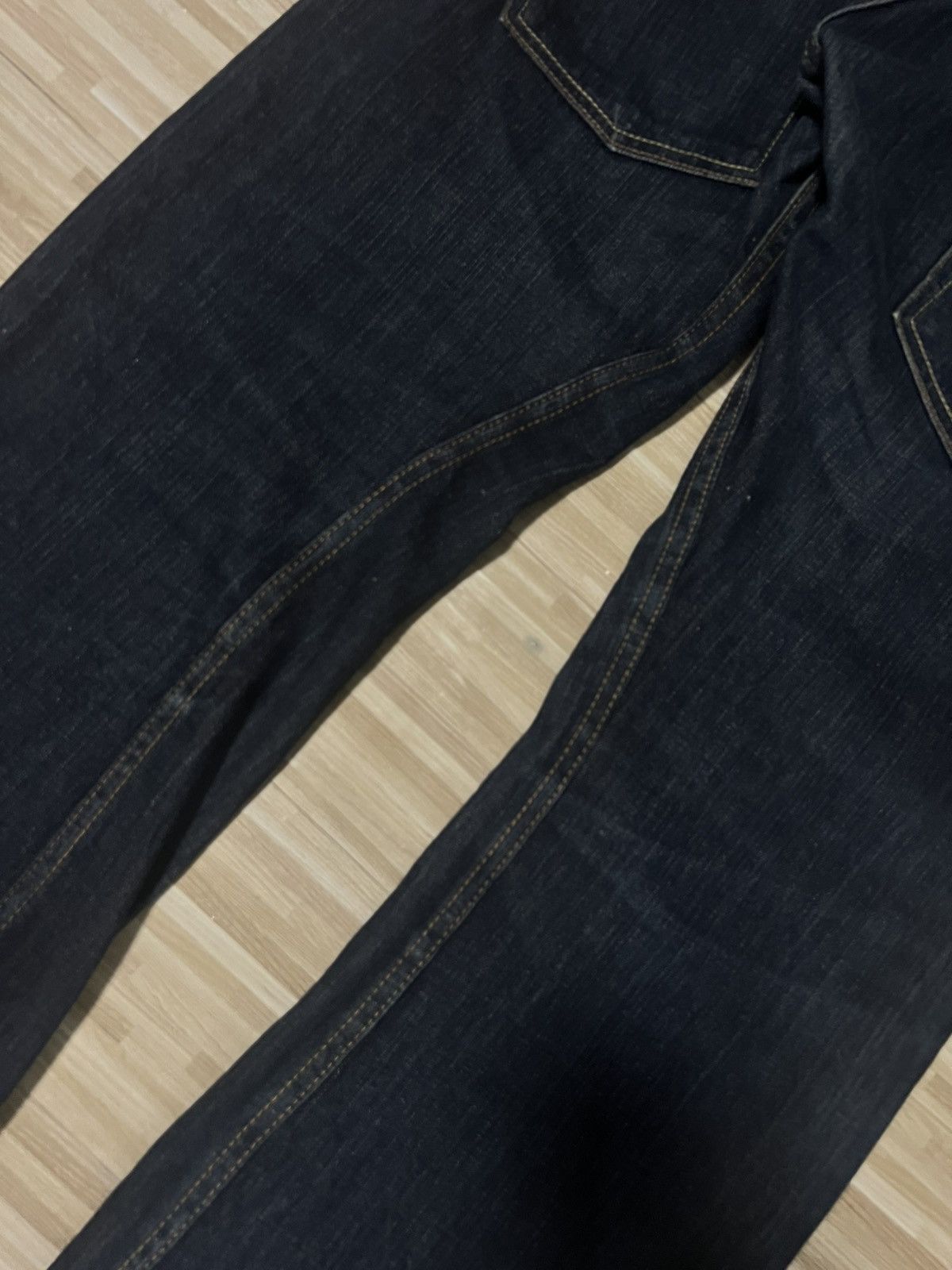 Japanese Brand 💥DOUBLE WAIST 90s DOMINATE HANDCRAFTED JEANS 💥 Size US 35 - 14 Thumbnail