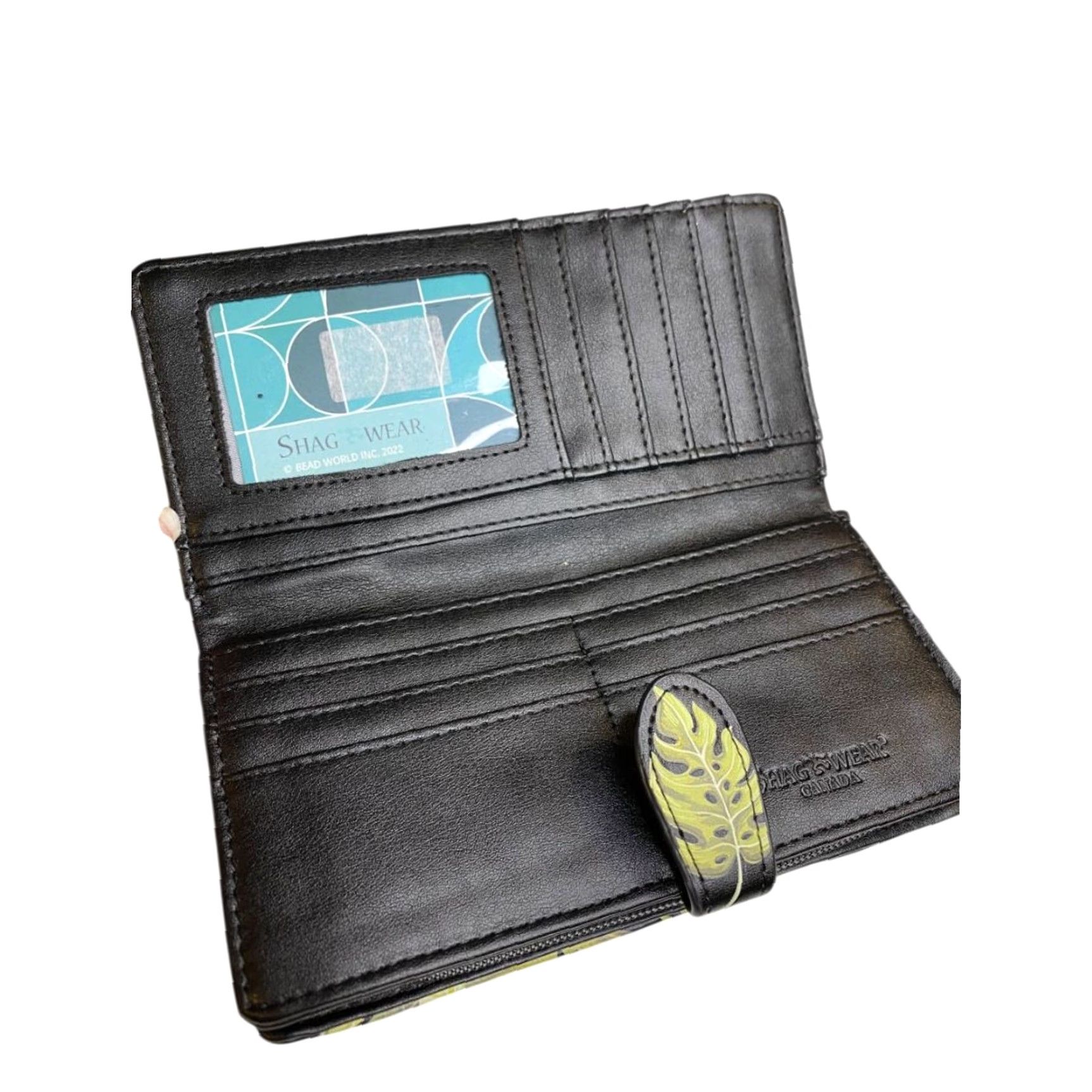 Vintage Shag Wear Canada Wallet Bifold Sloth Lemur Monkey Vegan Leather Green Women Wallet Size ONE SIZE - 7 Thumbnail