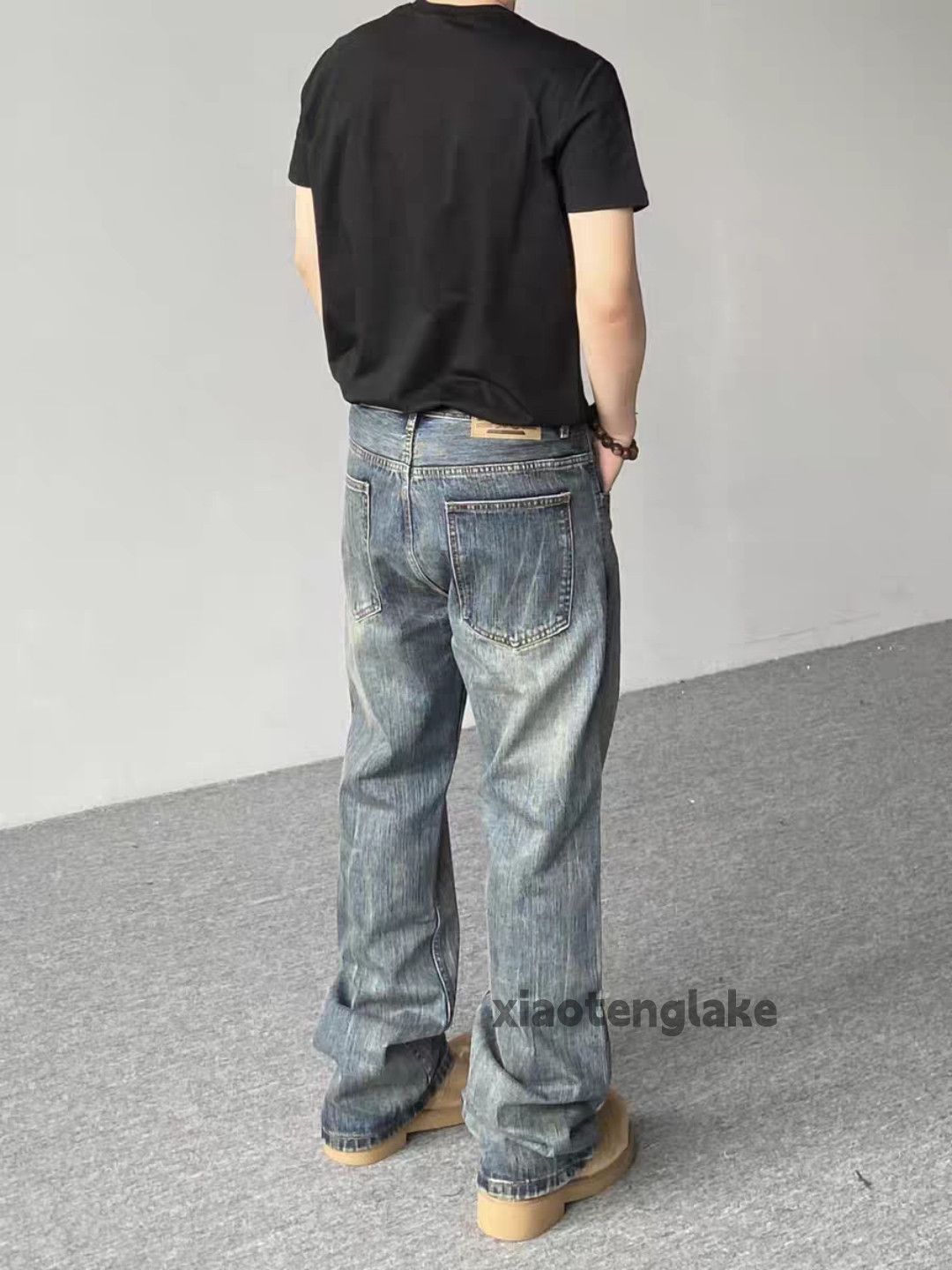 Vintage Washed faded loose baggy punk grunge hiphop jeans Size US 32 / EU 48 - 4 Thumbnail