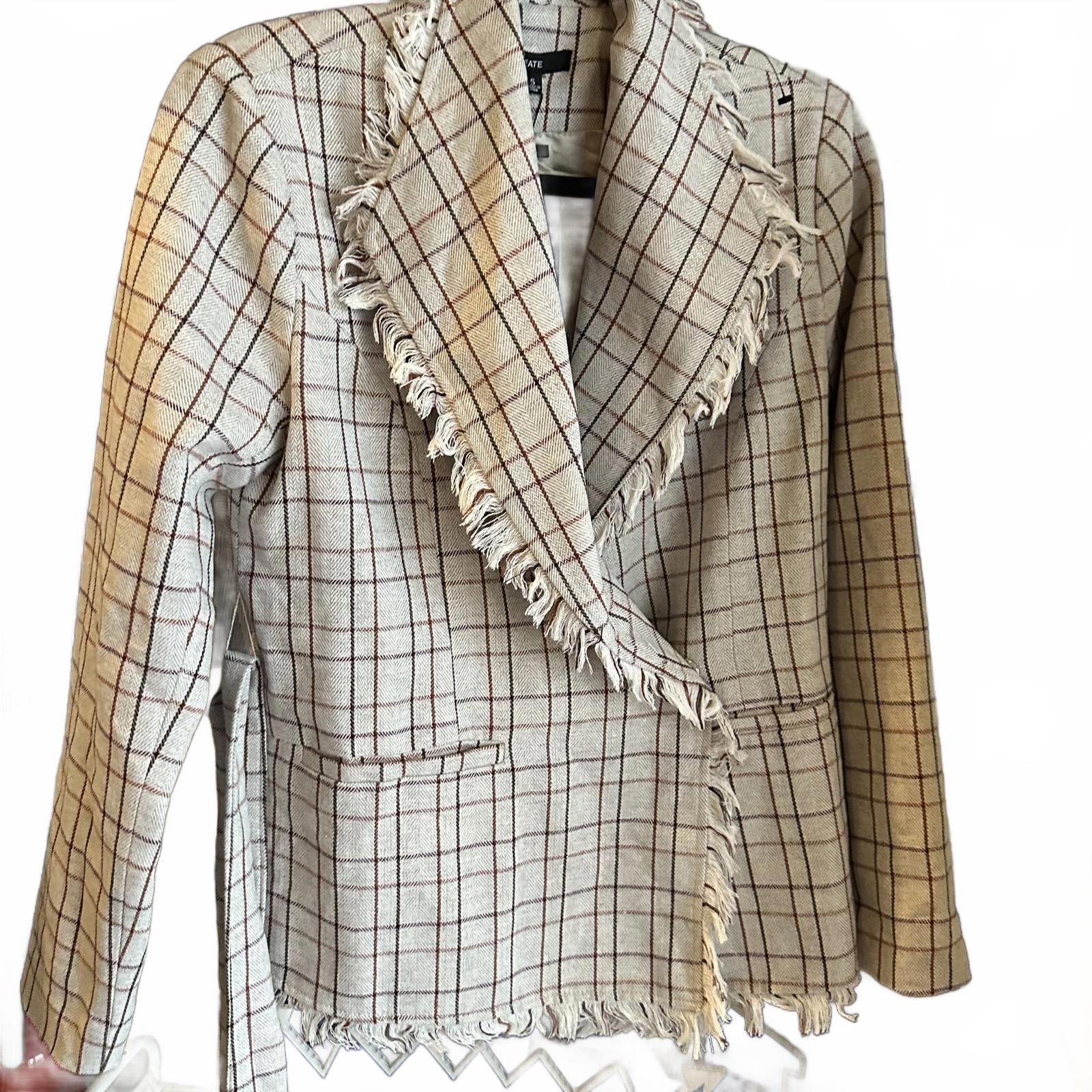 The North Face FATE Women's Fringed Plaid Blazer - Size S Size S / US 4 / IT 40 - 1 Thumbnail
