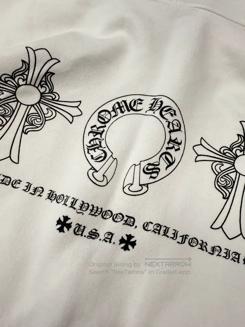 Chrome Hearts CHROME HEARTS Size L White zipper hoodie multi-element prin Size US L / EU 52-54 / 3 - 3 Thumbnail