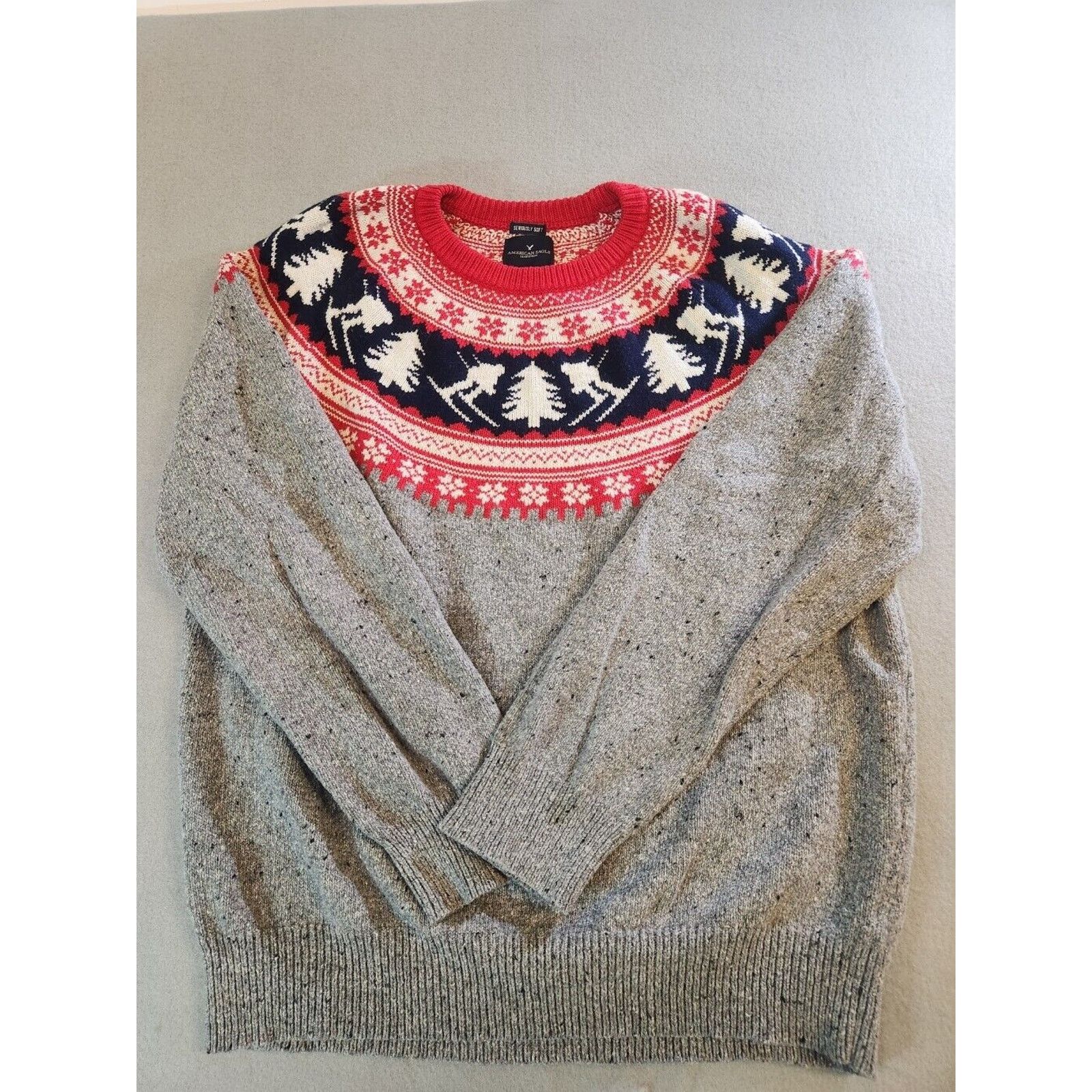 American Eagle Outfitters American Eagle Outfitters Wool Pullover Sweater Ski XXL Size US XXL / EU 58 / 5 - 2 Thumbnail