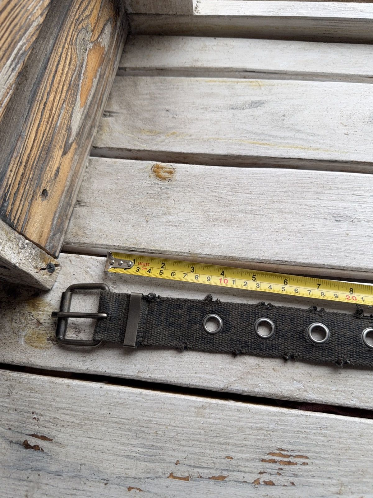 Japanese Brand Vintage Y2K 00s Punk Grunge Grommet Cotton Belt Distressed Size ONE SIZE - 13 Thumbnail